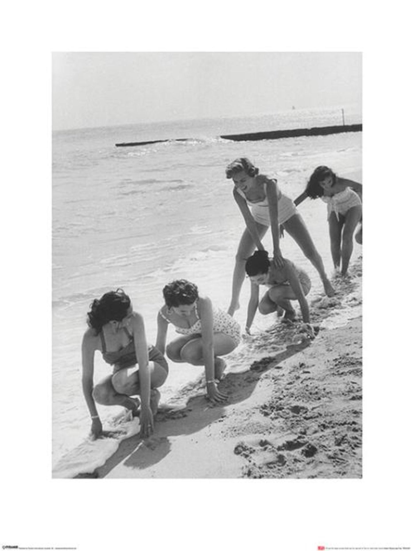 Kunstdruk Time Life - Models Playing Leap Frog 60x80cm