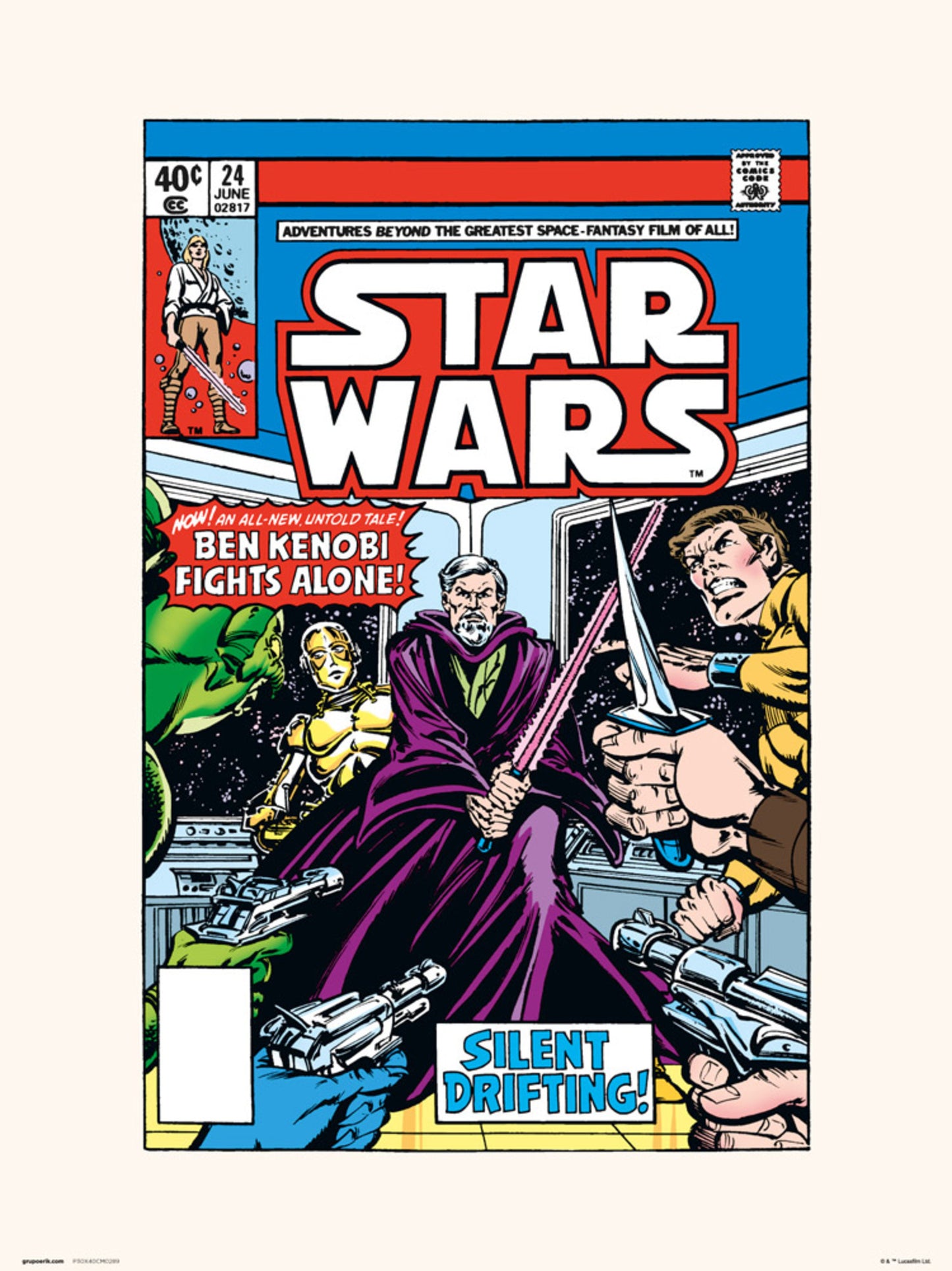 Kunstdruk Star Wars - 24 Silent Drifting 30x40cm