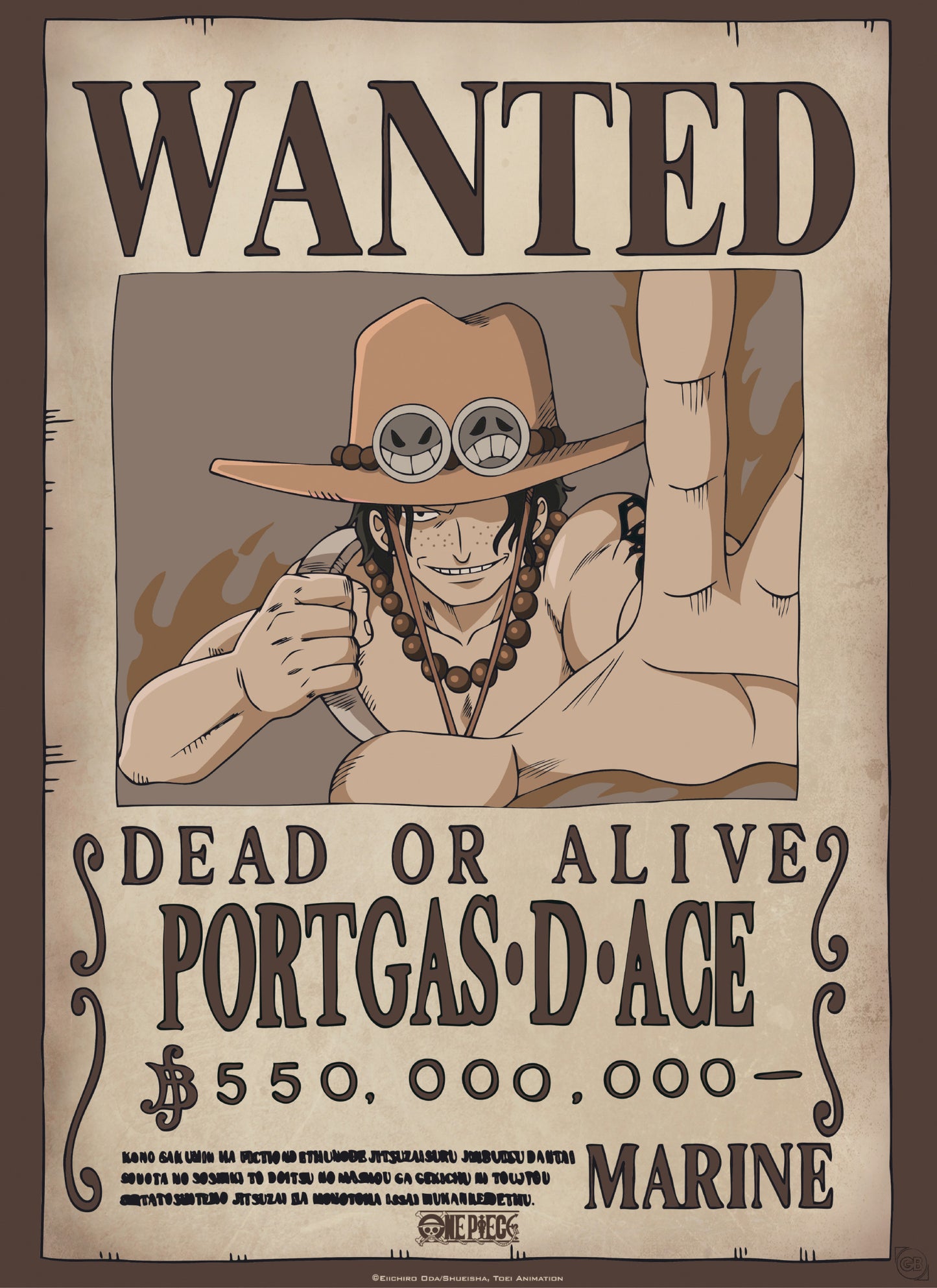 Poster One Piece - Wanted Ace 38x52cm