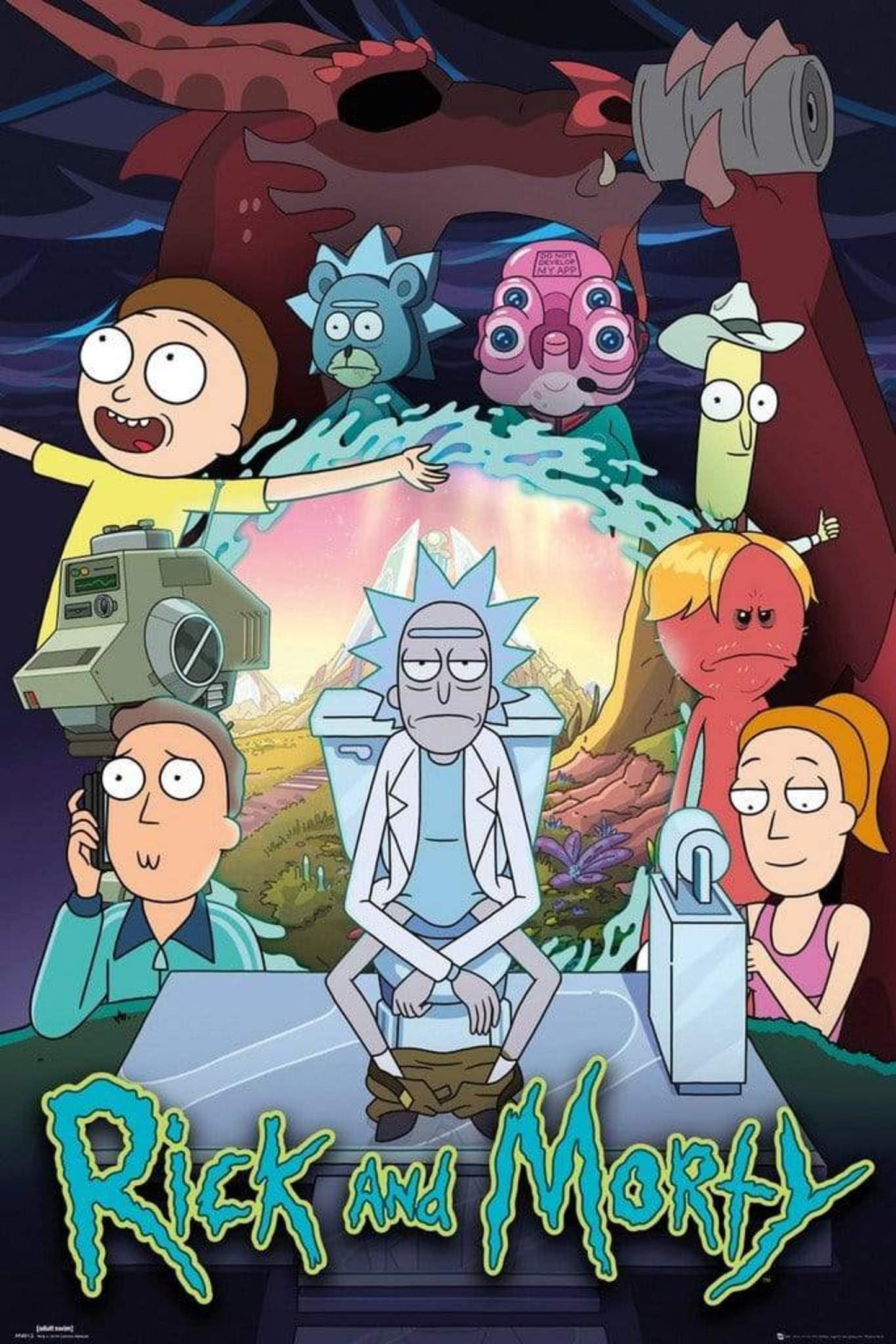 Poster Rick and Morty - Season 4 Part One V2 61x91,5cm