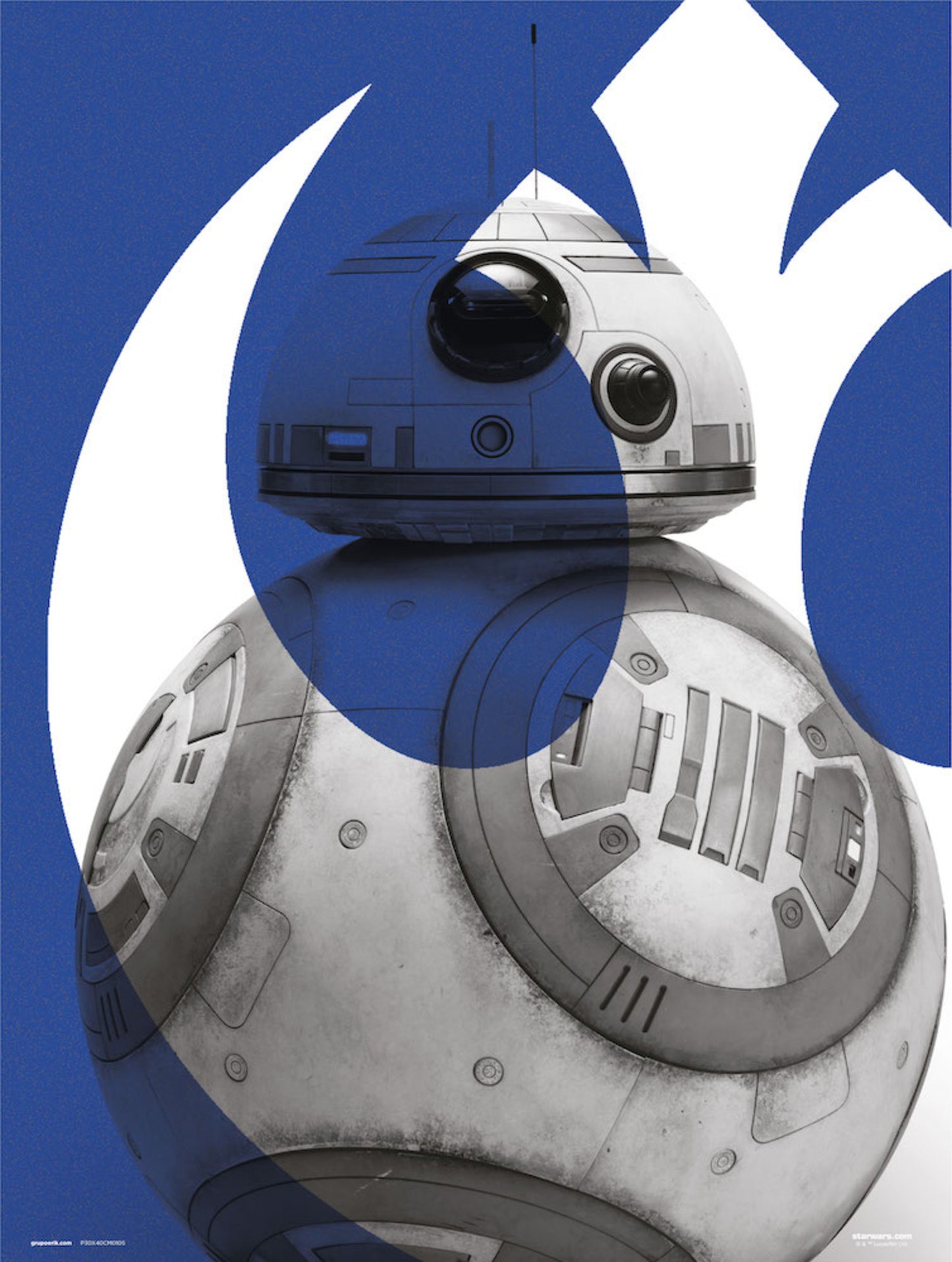 Kunstdruk Star Wars - Episode IX BB 8 30x40cm