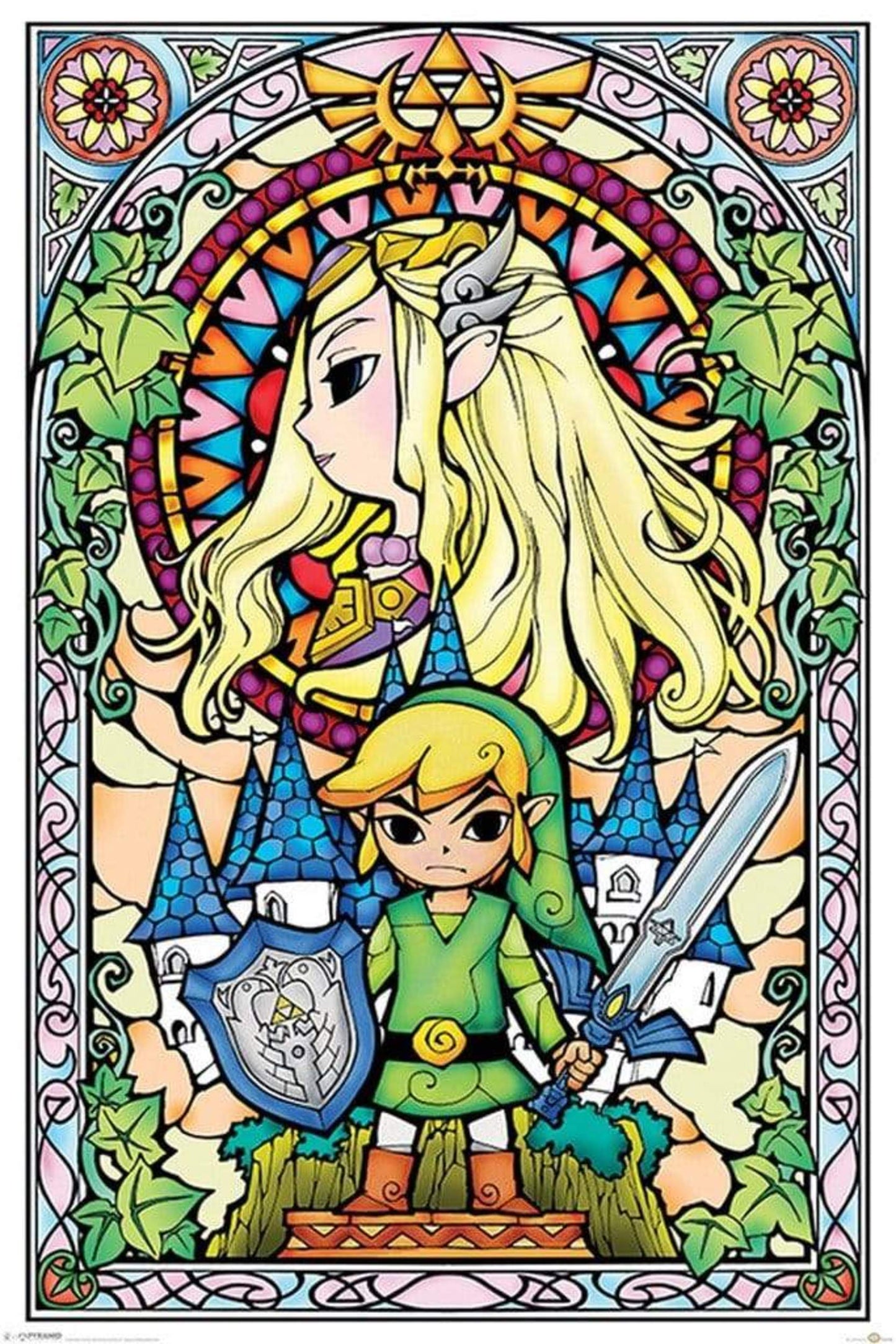 Poster The Legend of Zelda - Stained Glass 61x91,5cm