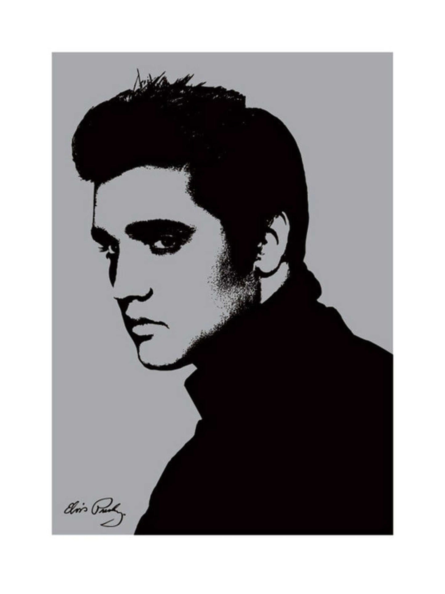 Kunstdruk Elvis Presley - Metallic 60x80cm