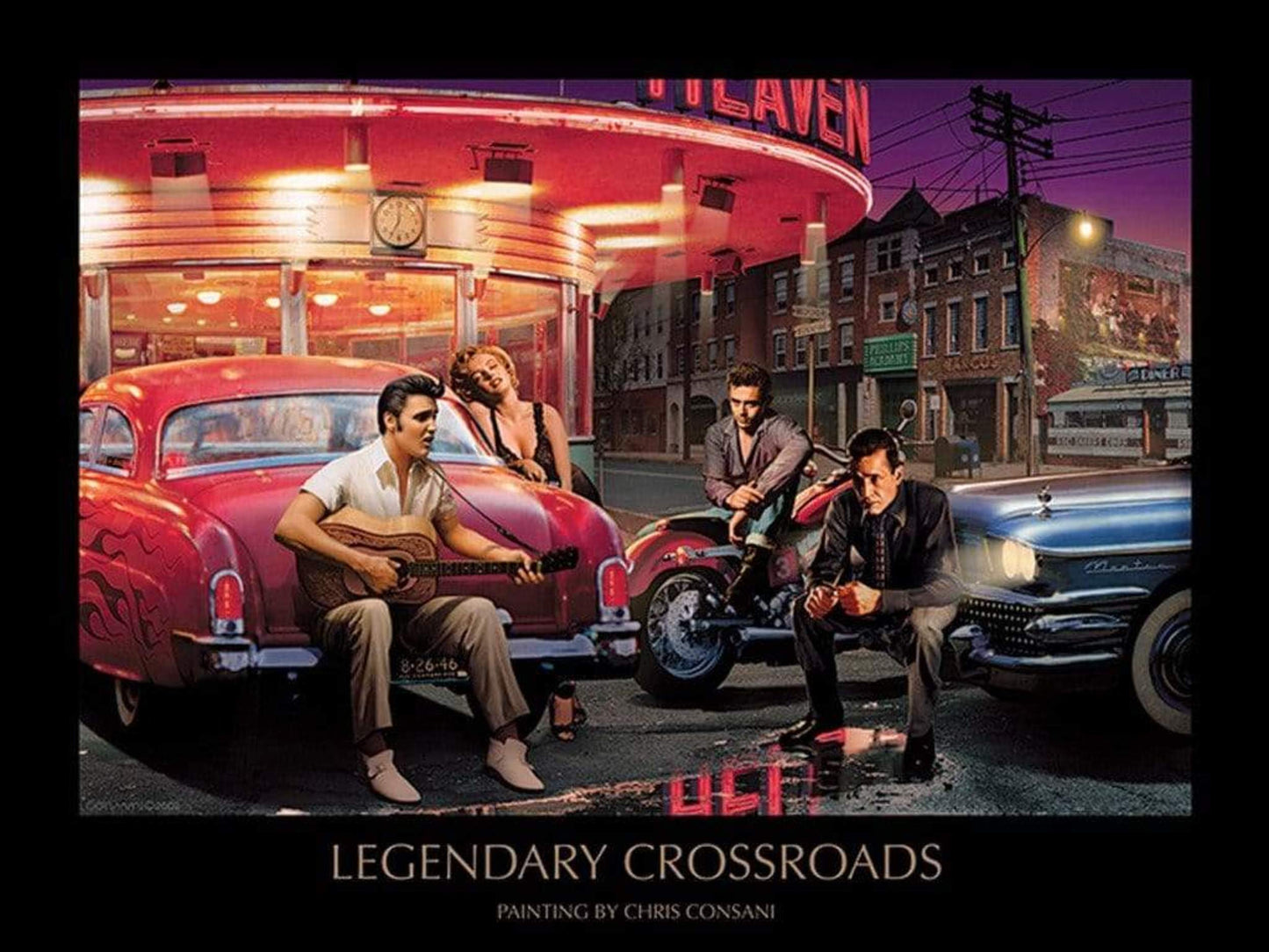 Kunstdruk Chris Consani - Legendary Crossroads 80x60cm