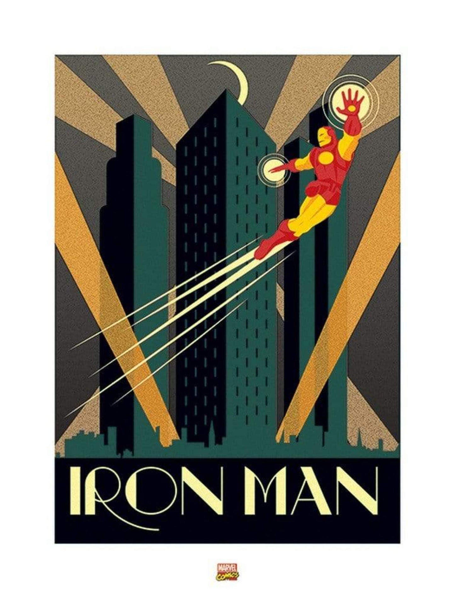 Kunstdruk Marvel - Deco Iron Man - 60x80cm