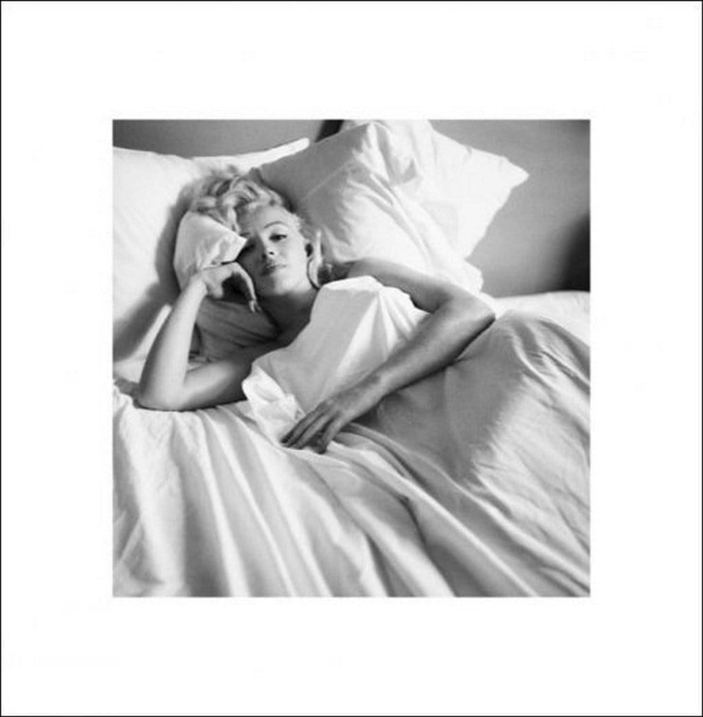 Kunstdruk Marilyn Monroe - Bed 40x40cm