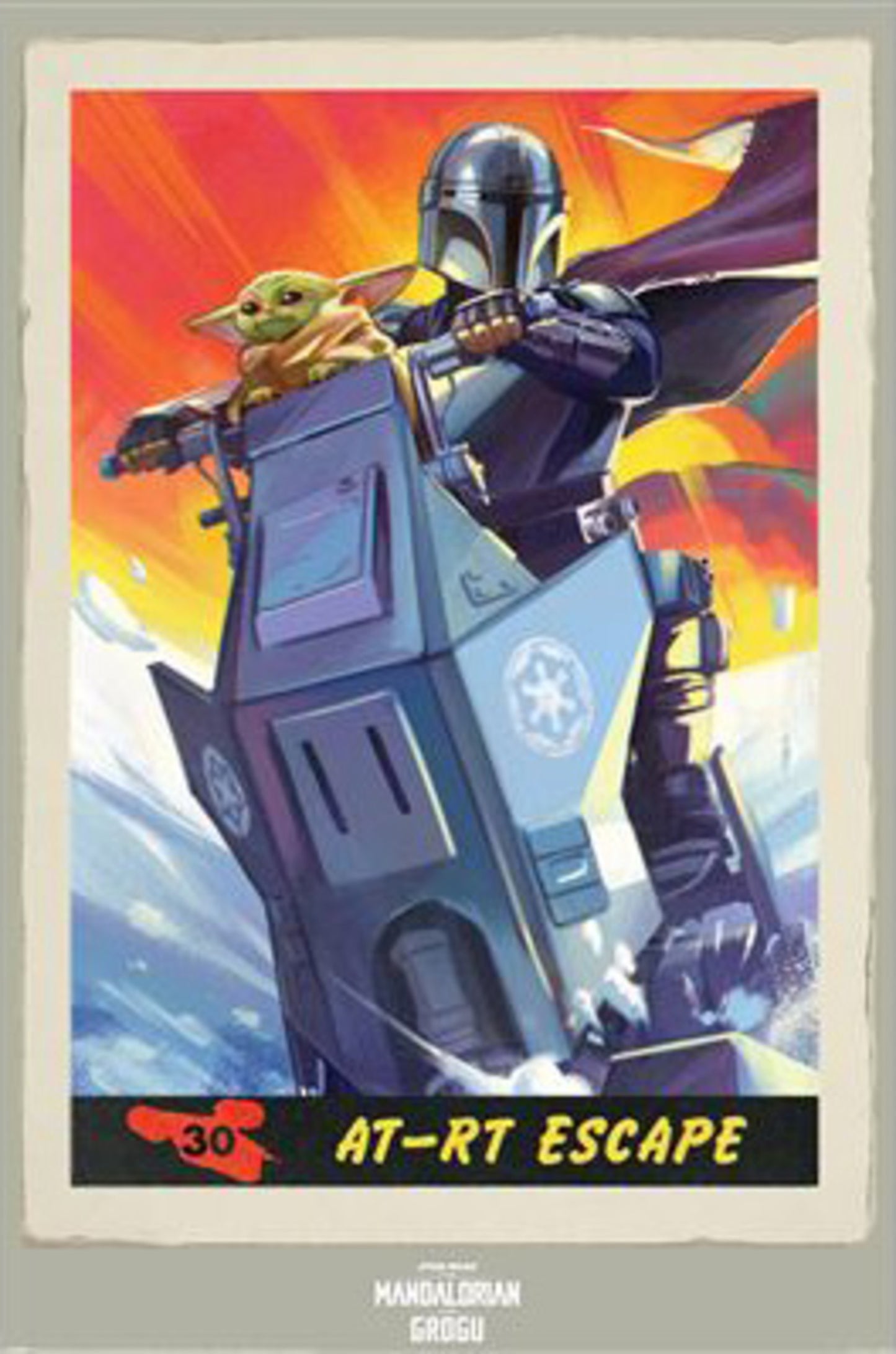 Poster The Mandalorian and Grogu - AT-RT Escape 61x91,5cm