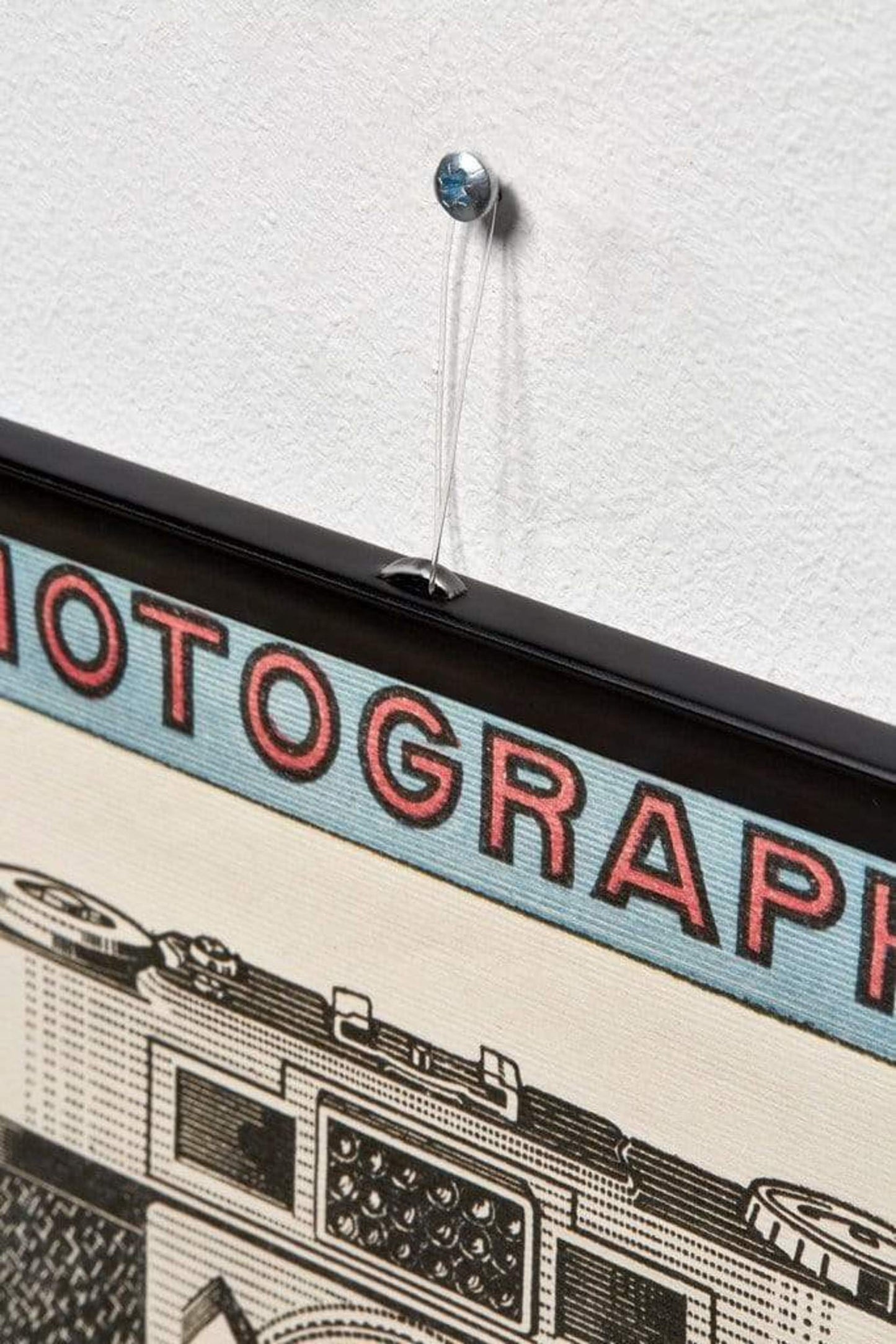 Posterhanger 93 cm Zwart - Posterstrips met Ophangoog