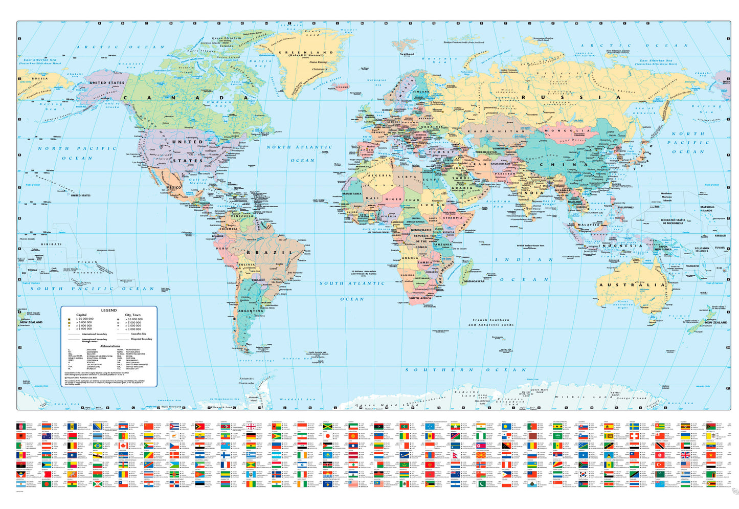 Poster Harper Collins - World Map 21 - Engels - 91,5x61cm