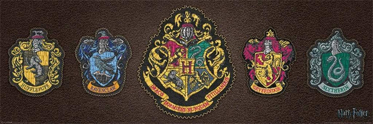 Poster Harry Potter - Crests 91,5x30,5cm