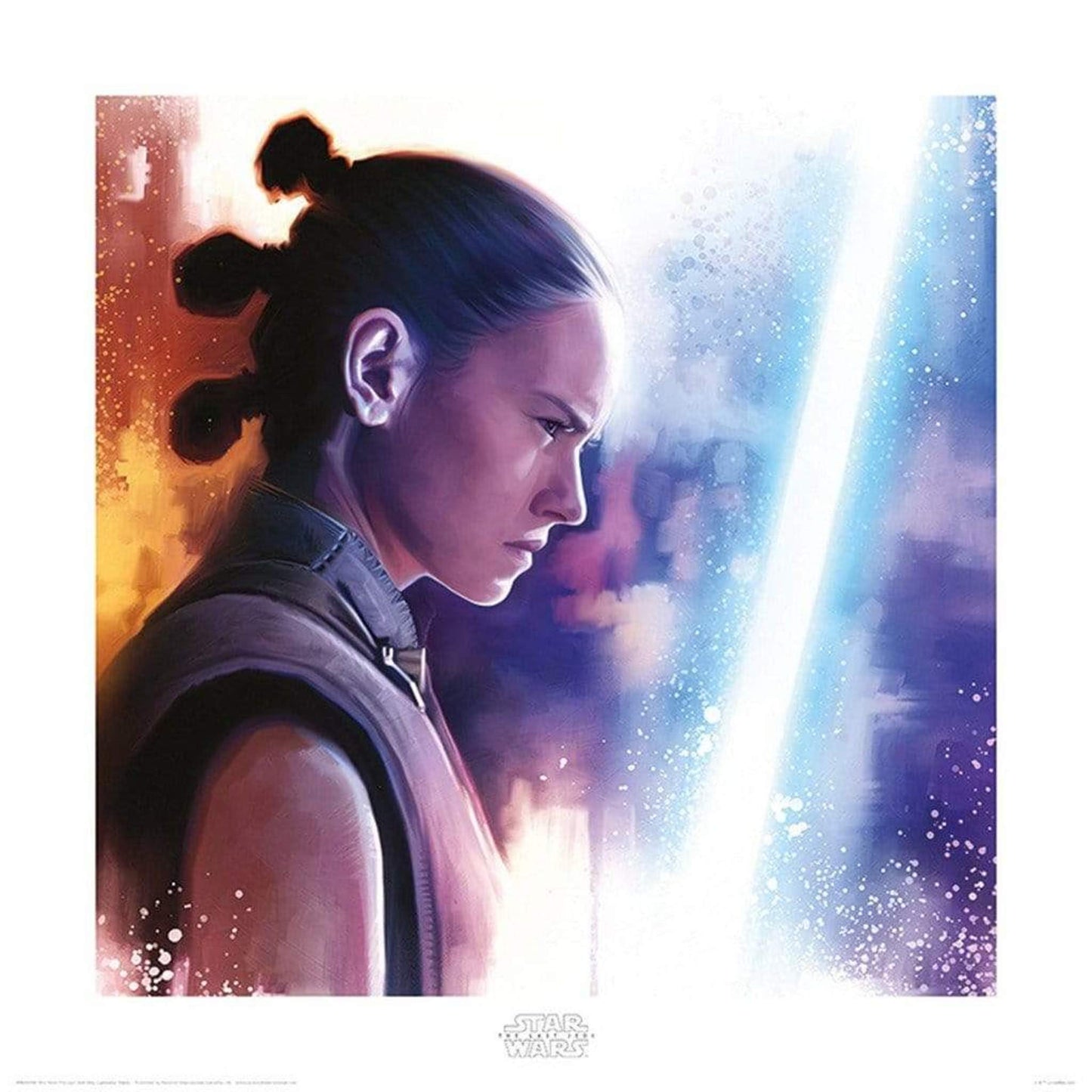 Kunstdruk Star Wars - The Last Jedi Rey Lightsaber Paint 40x40cm