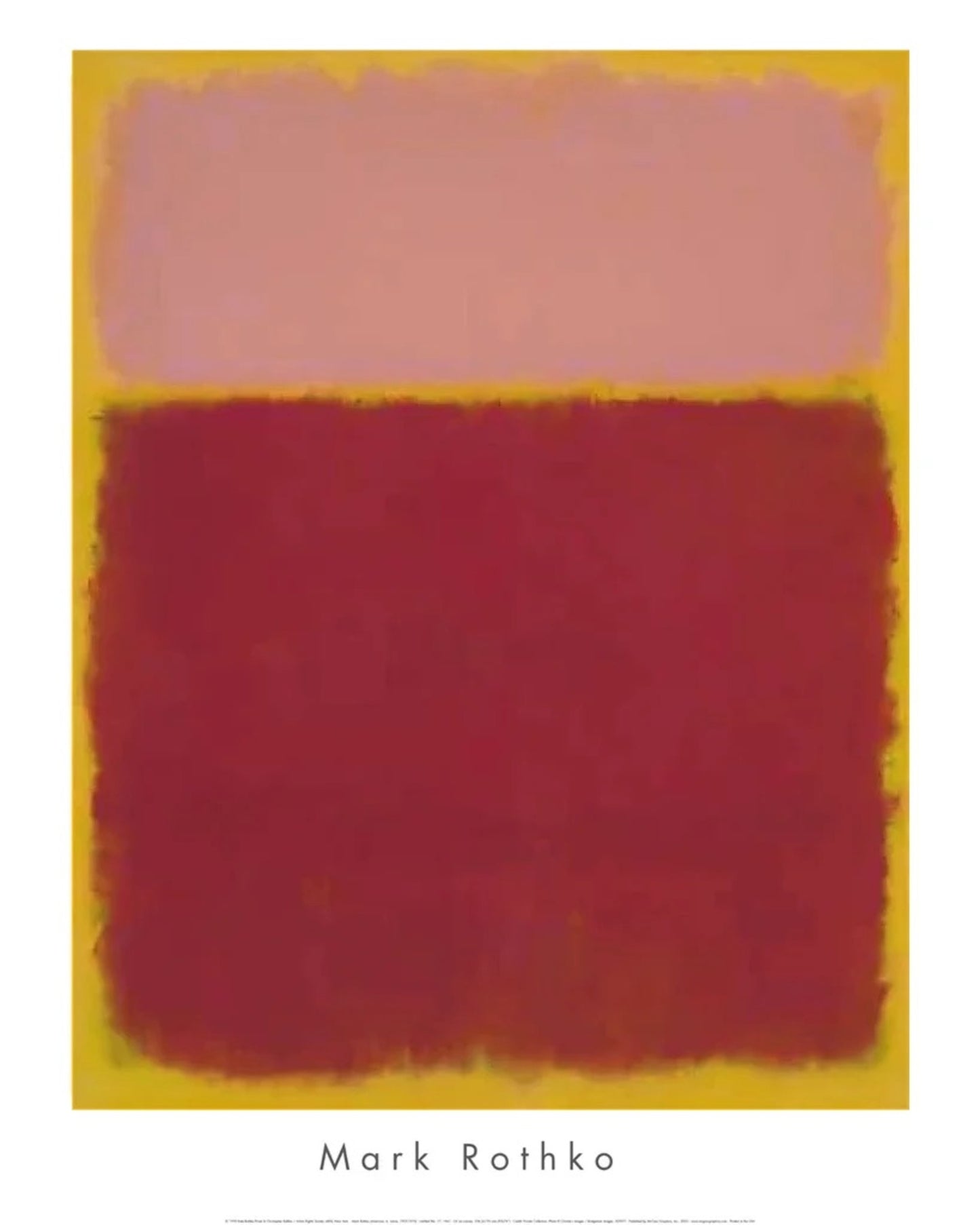 Kunstdruk Mark Rothko - Untitled - No 17 - 1961 61x76cm