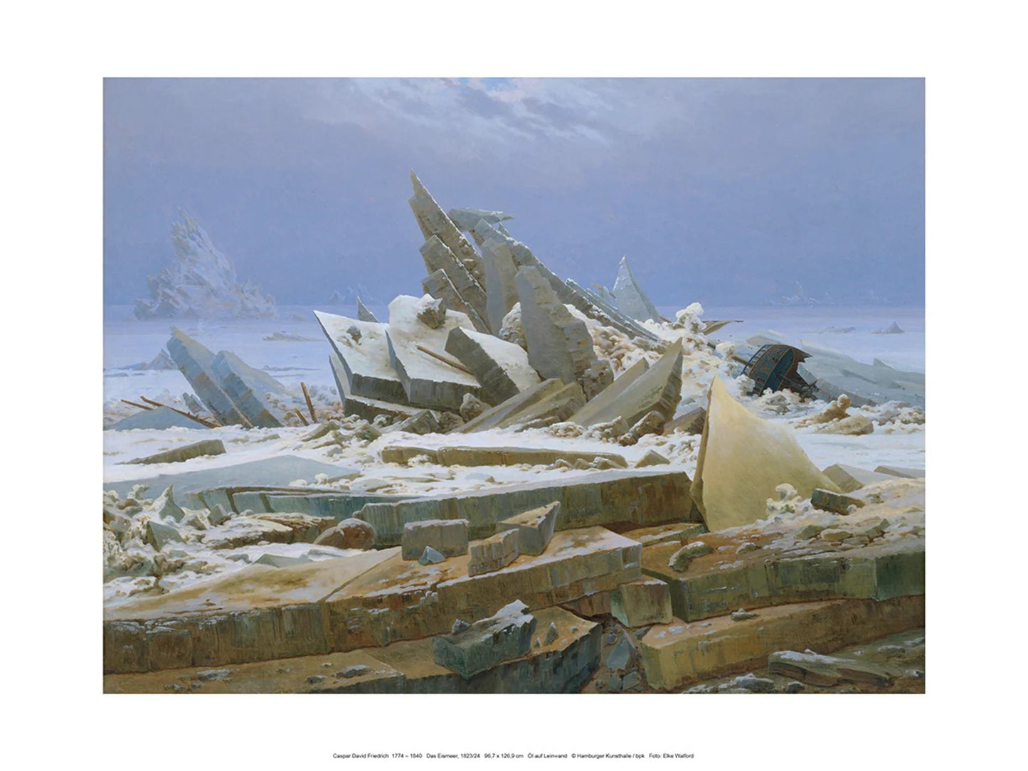 Kunstdruk Caspar David Friedrich Das Eismeer 40x30cm