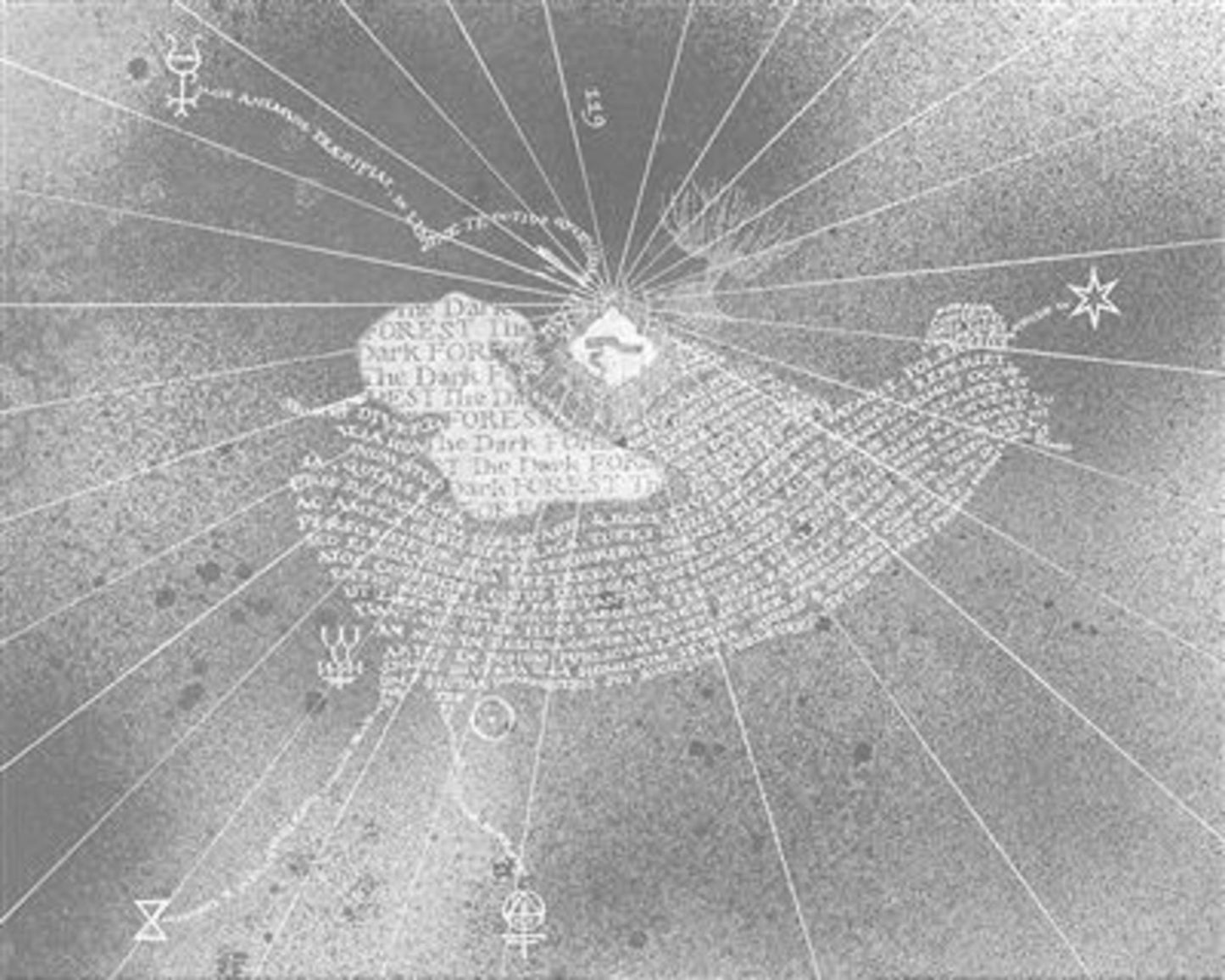 Kunstdruk Harry Potter Marauders Map inky 40x50cm