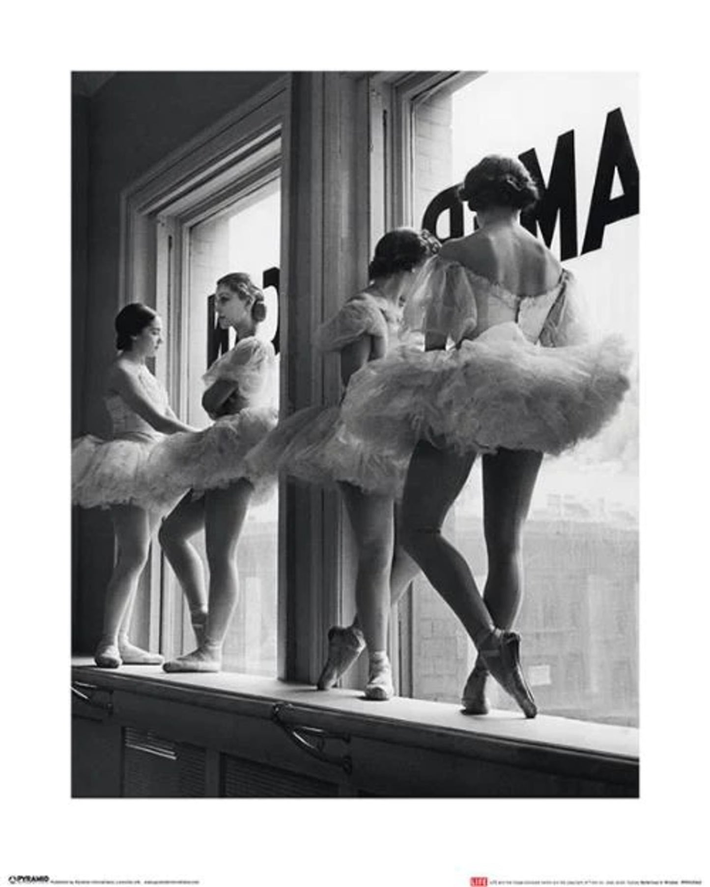 Kunstdruk Time Life Ballerinas in Window 40x50cm