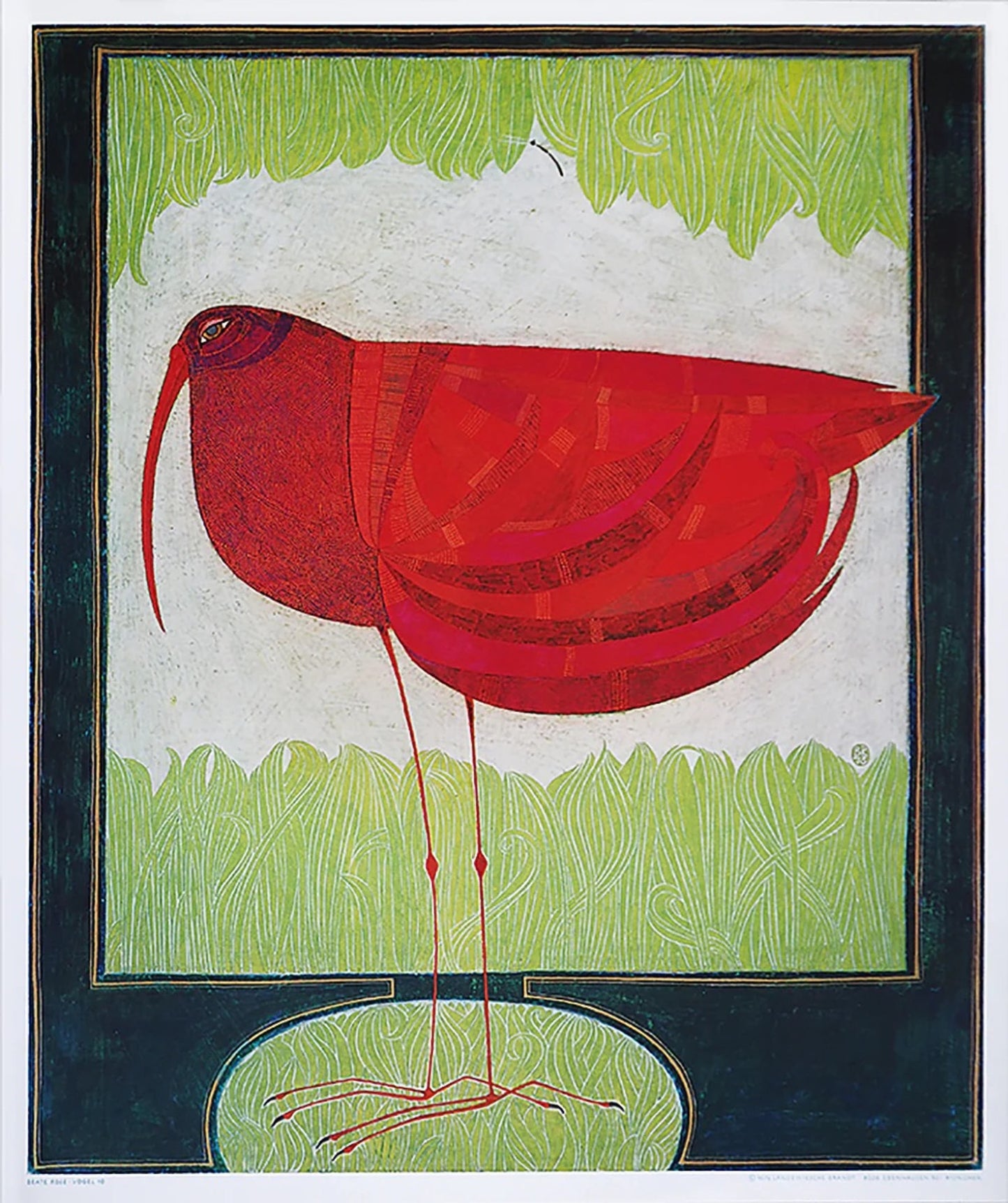 Kunstdruk Beate Rose - Vogel 10a 52x62cm