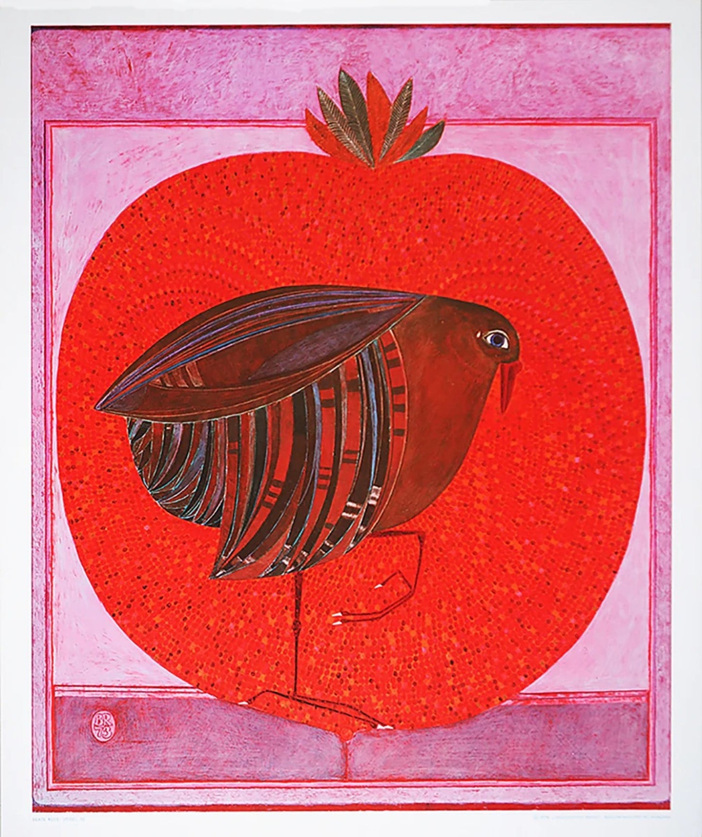 Kunstdruk Beate Rose - Vogel 12 52x62cm