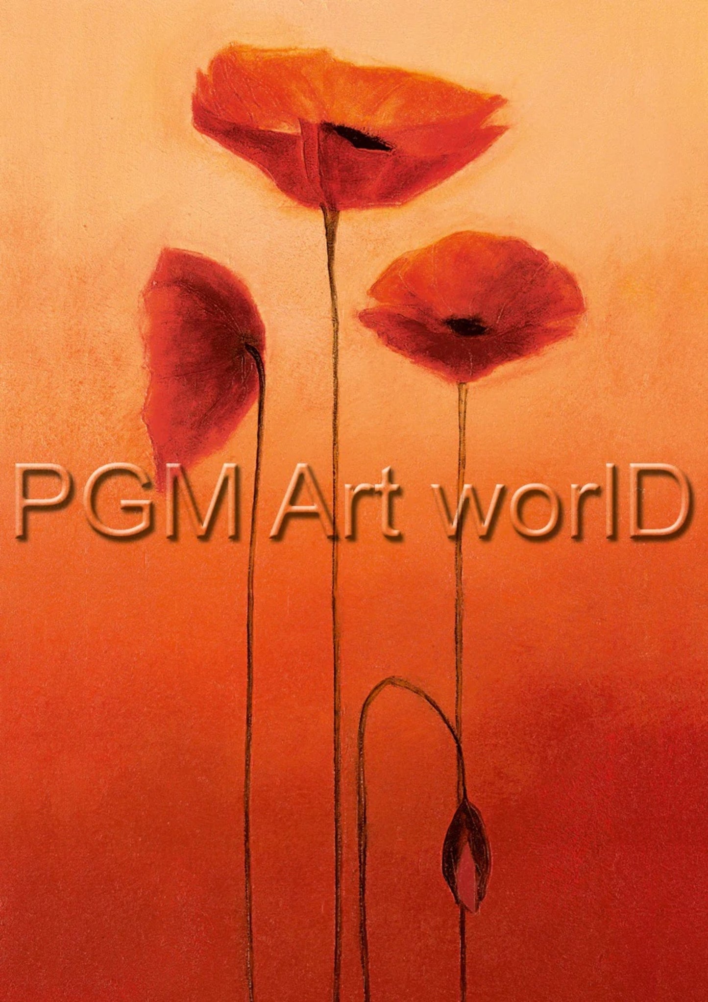 Kunstdruk Erika Heinemann - Poppy Elegance III 21x30cm