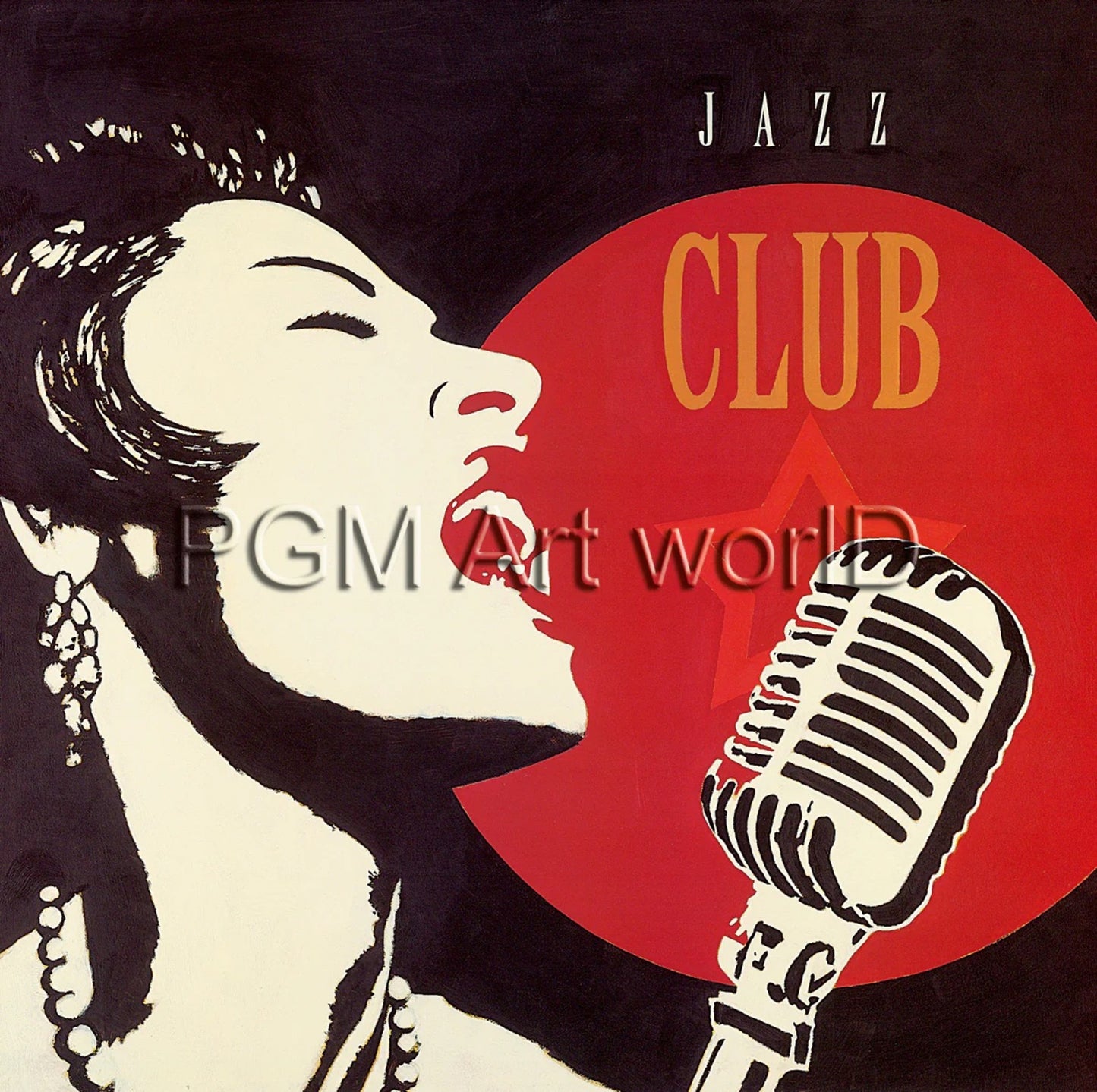Kunstdruk Marco Fabiano - Jazz Club 70x70cm