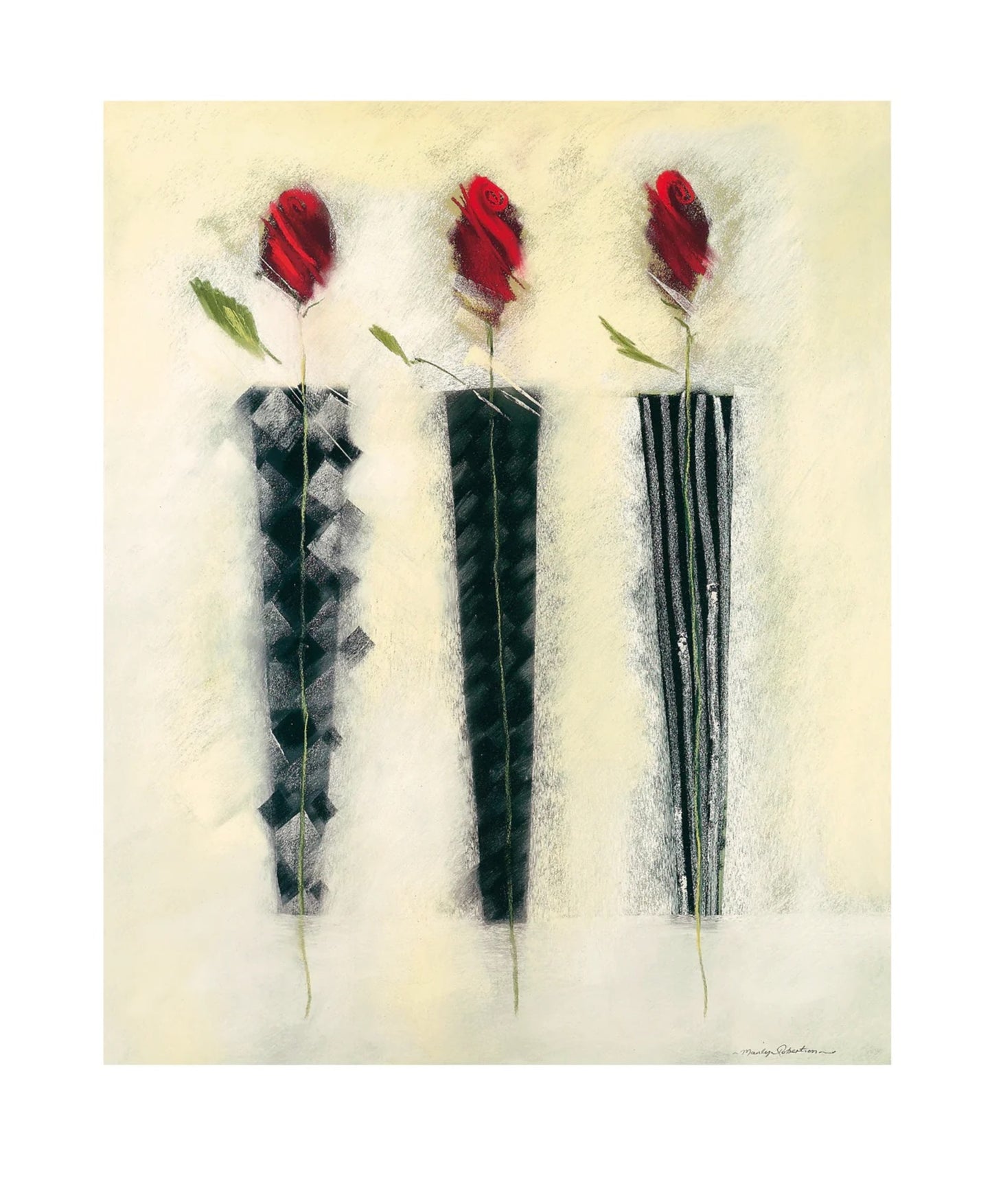 Kunstdruk Marilyn Robertson - Rot und Schwarz II 50x60cm