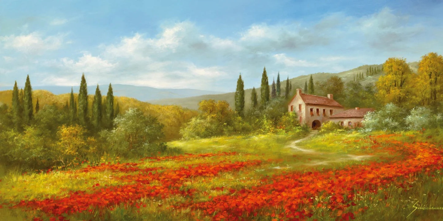 Kunstdruk Heinz Schölnhammer - Tuscan Beauty II 100x50cm