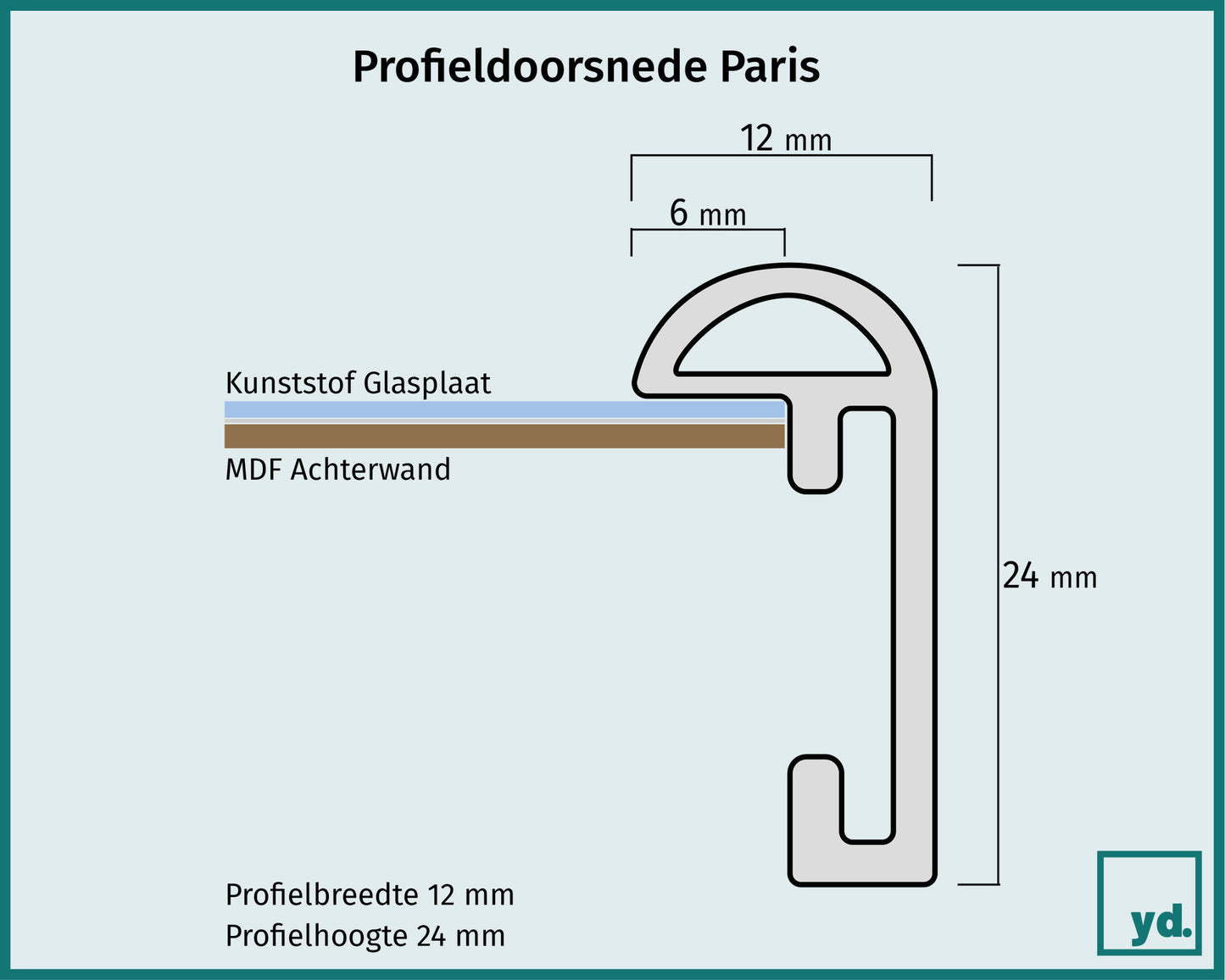 Posterkader 40x50cm Wit Hoogglans Kunststof Paris