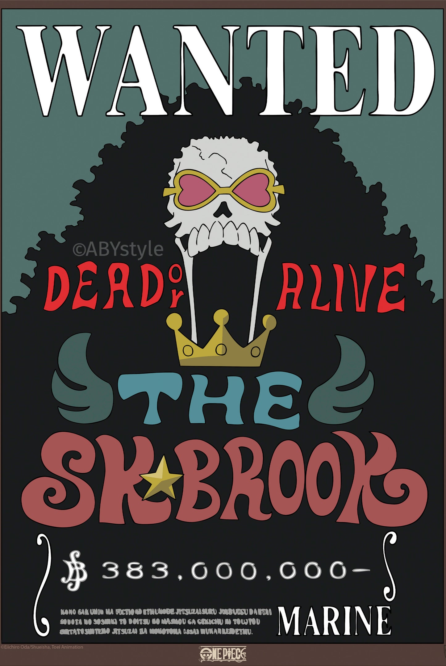Poster One Piece Wanted Brook Wano 38x52cm