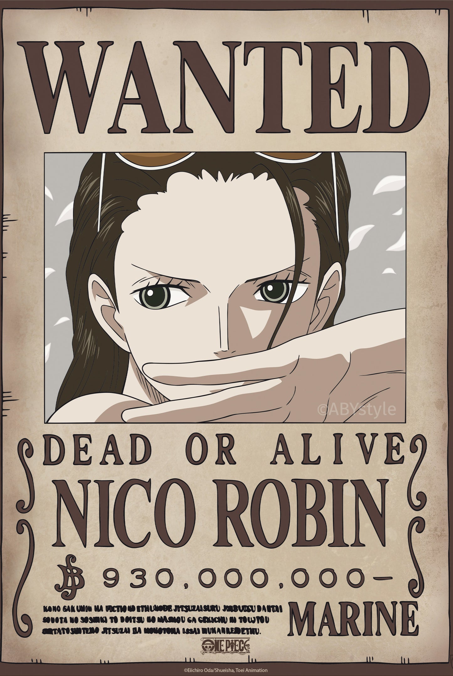 Poster One Piece Wanted Nico Robin Wano 38x52cm