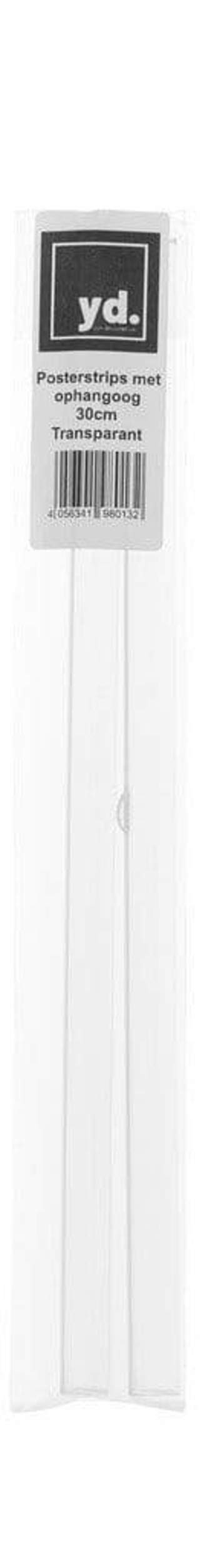 Posterhanger 30cm Transparant - Posterstrips met Ophangoog