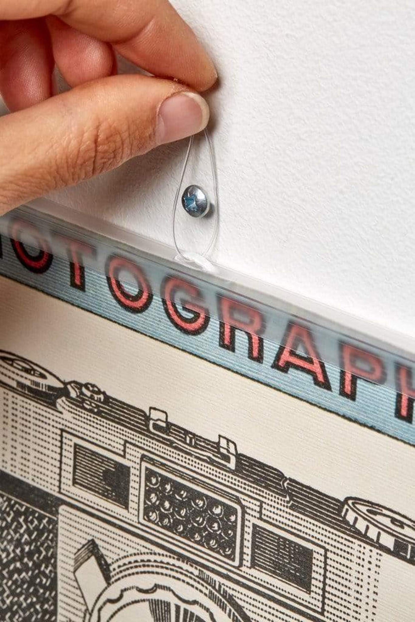 Posterhanger 80cm Transparant - Posterstrips met Ophangoog