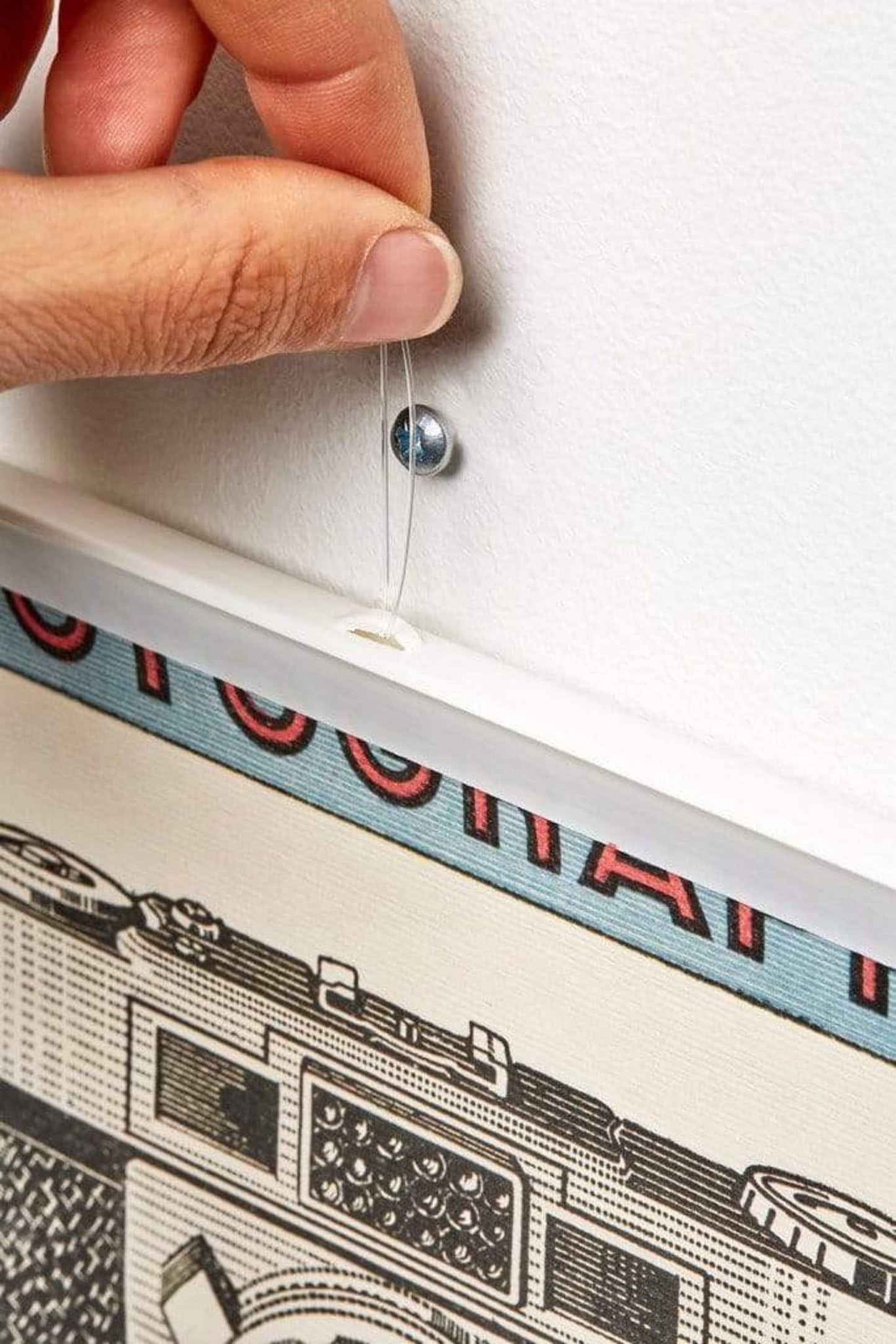 Posterhanger 40cm Wit - Posterstrips met Ophangoog