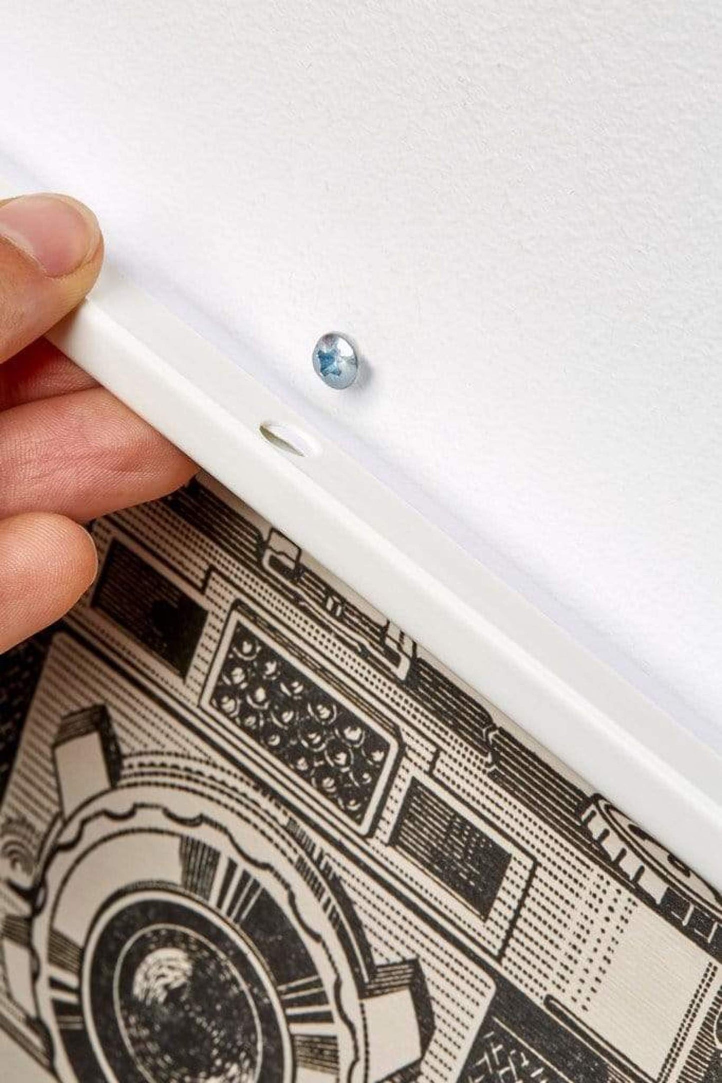 Posterhanger 50cm Wit - Posterstrips met Ophanggat