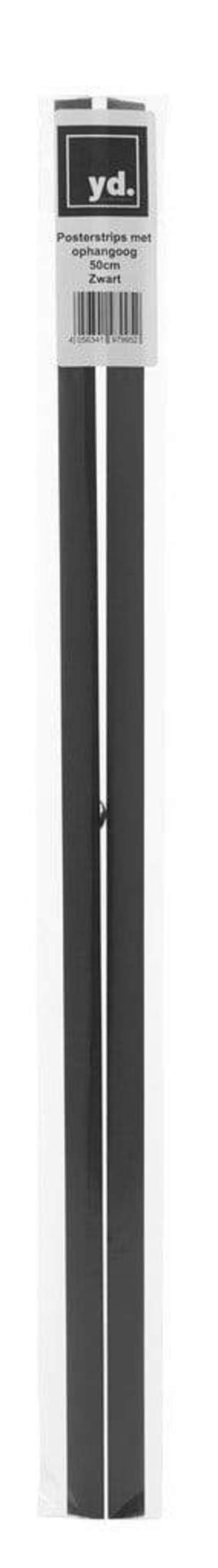 Posterhanger 50cm Zwart - Posterstrips met Ophangoog