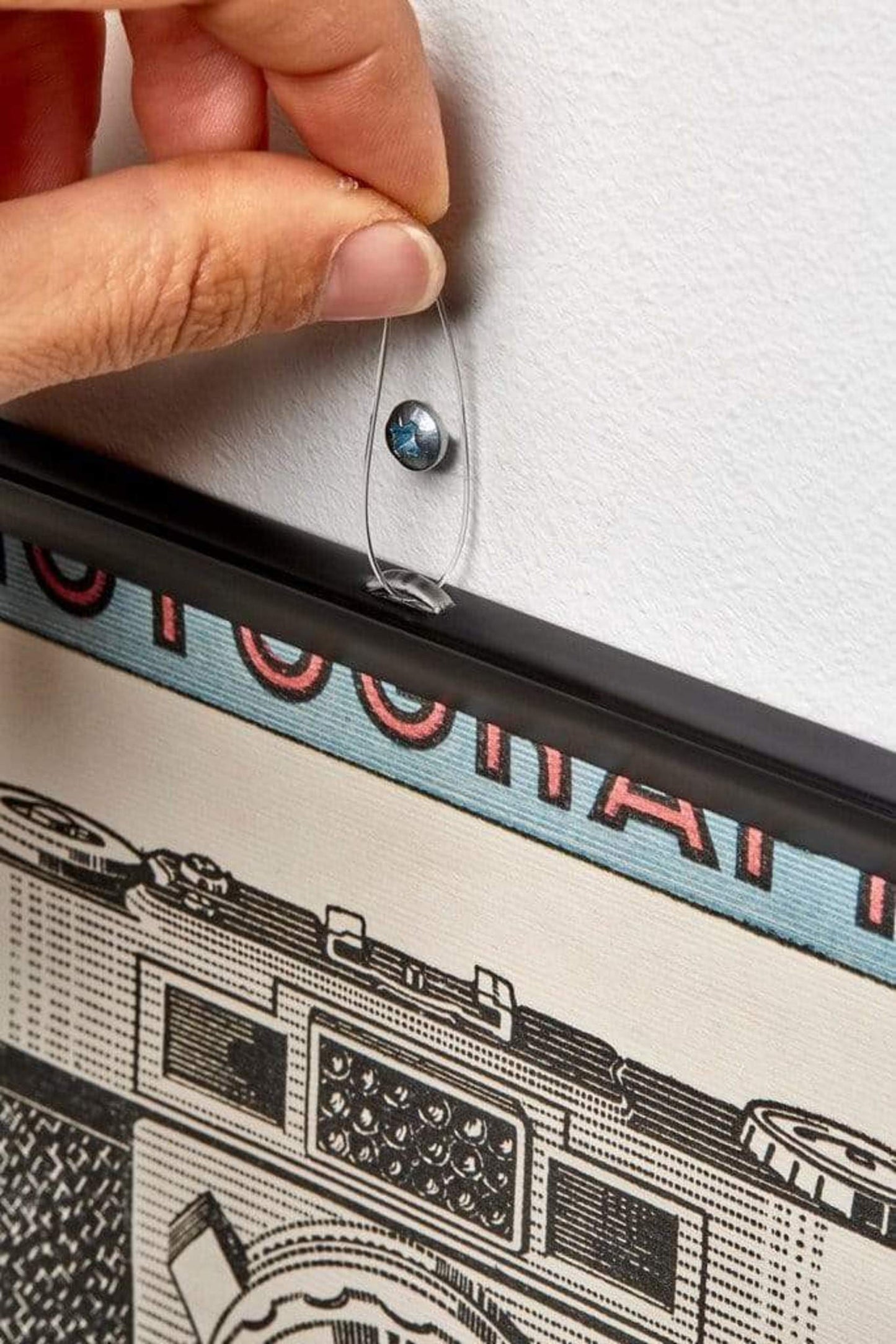 Posterhanger 50cm Zwart - Posterstrips met Ophangoog