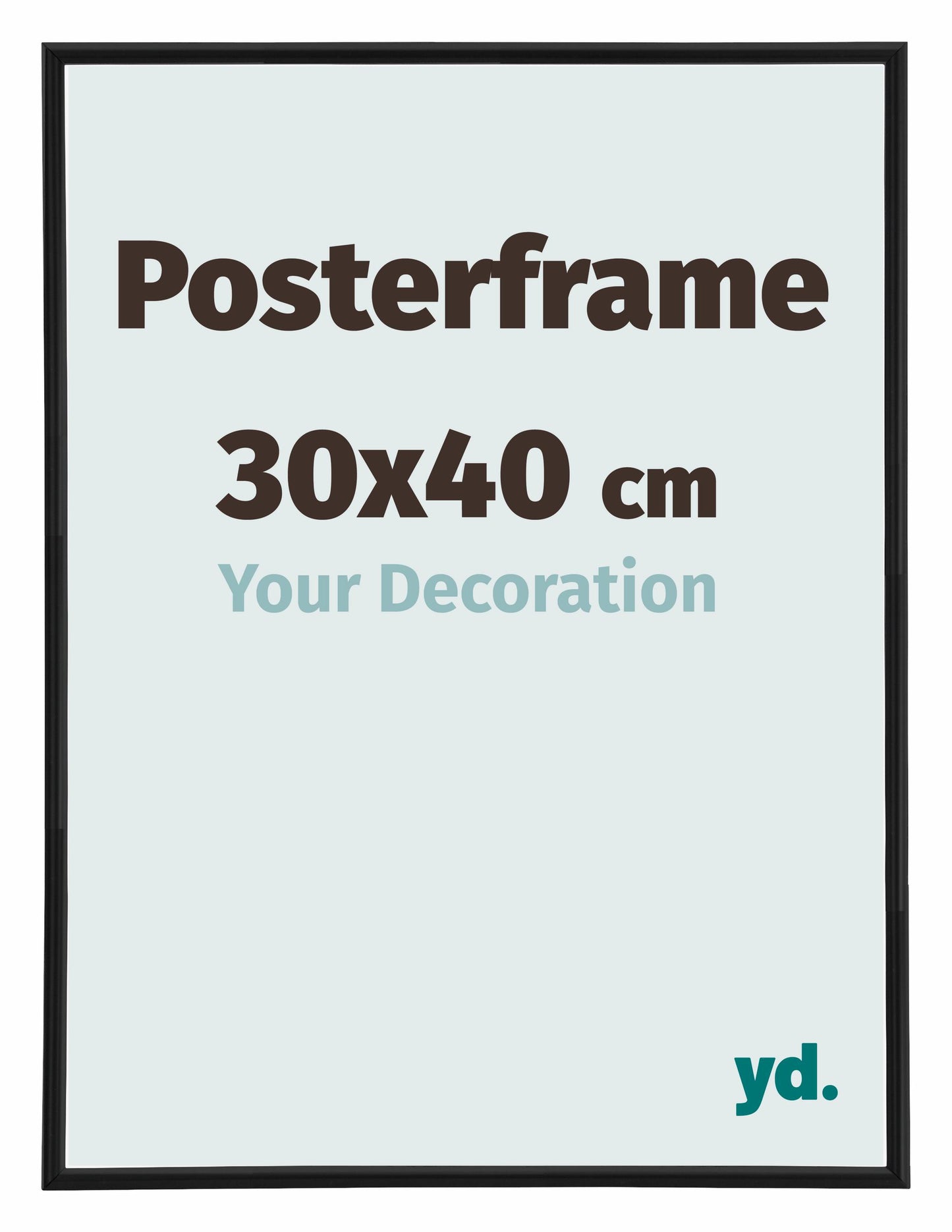 Posterkader 30x40cm Zwart Mat Kunststof Paris