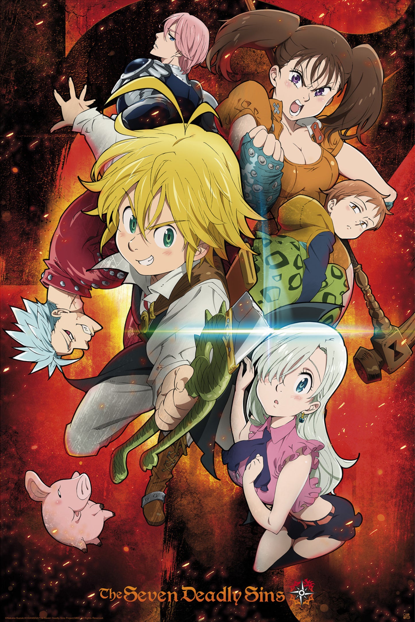 Poster The Seven Deadly Sins Characters 61x91,5cm