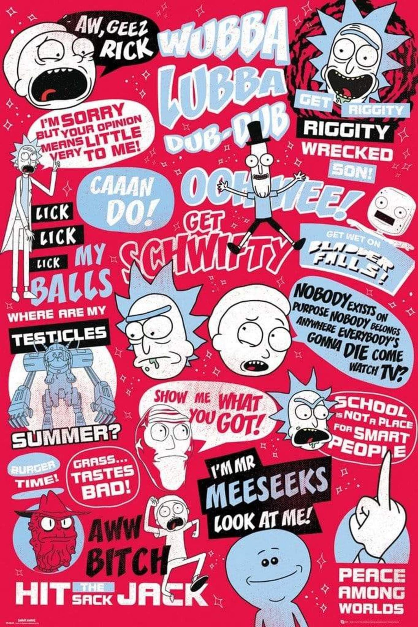 Poster Rick and Morty Quotes 61x91,5cm