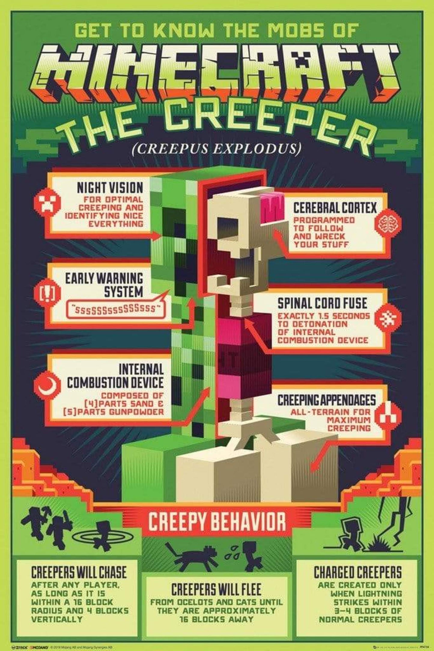 Poster Minecraft Creepy Behavior 61x91,5cm