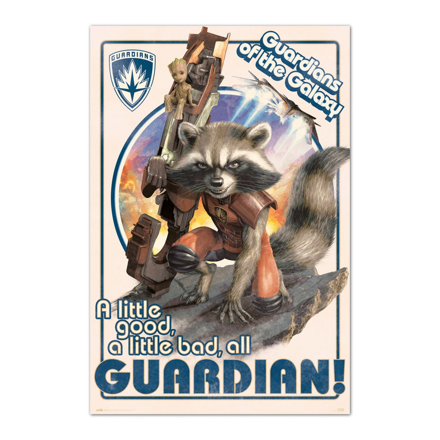 Poster Marvel - Guardians of the Galaxy - Rocket & Baby Groot - 61x91,5cm