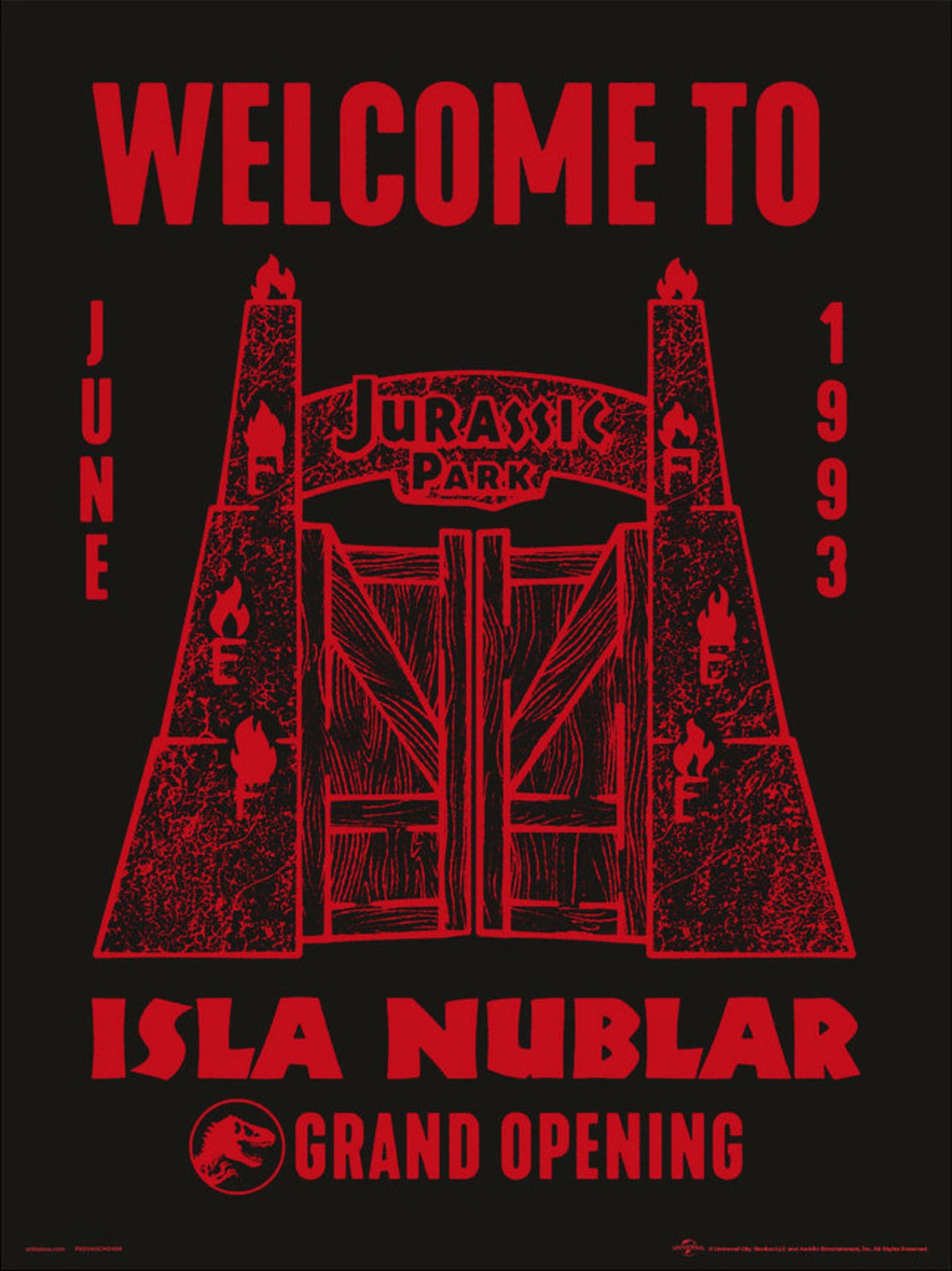 Poster Jurassic Park - Kunstdruk 30x40cm