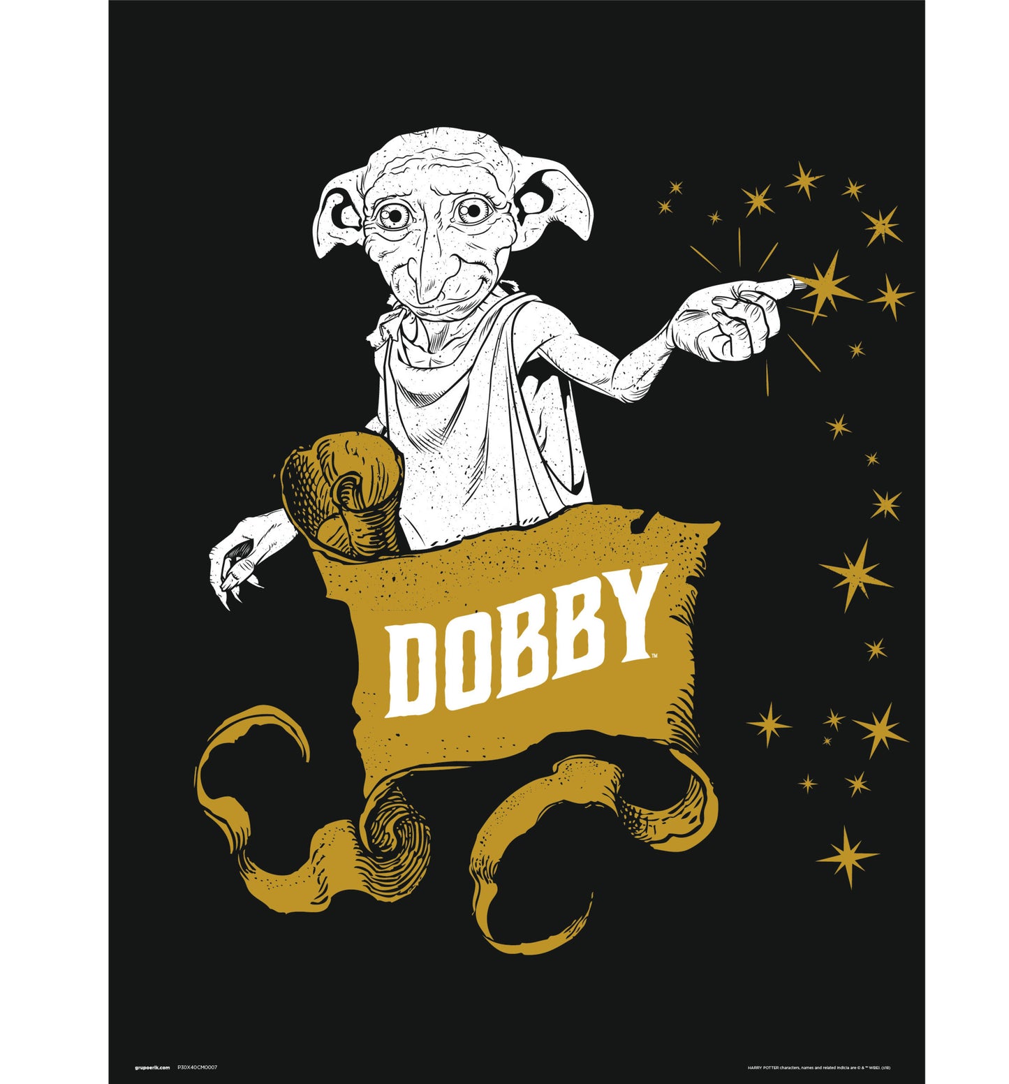 Kunstdruk Harry Potter Dobby 30x40cm