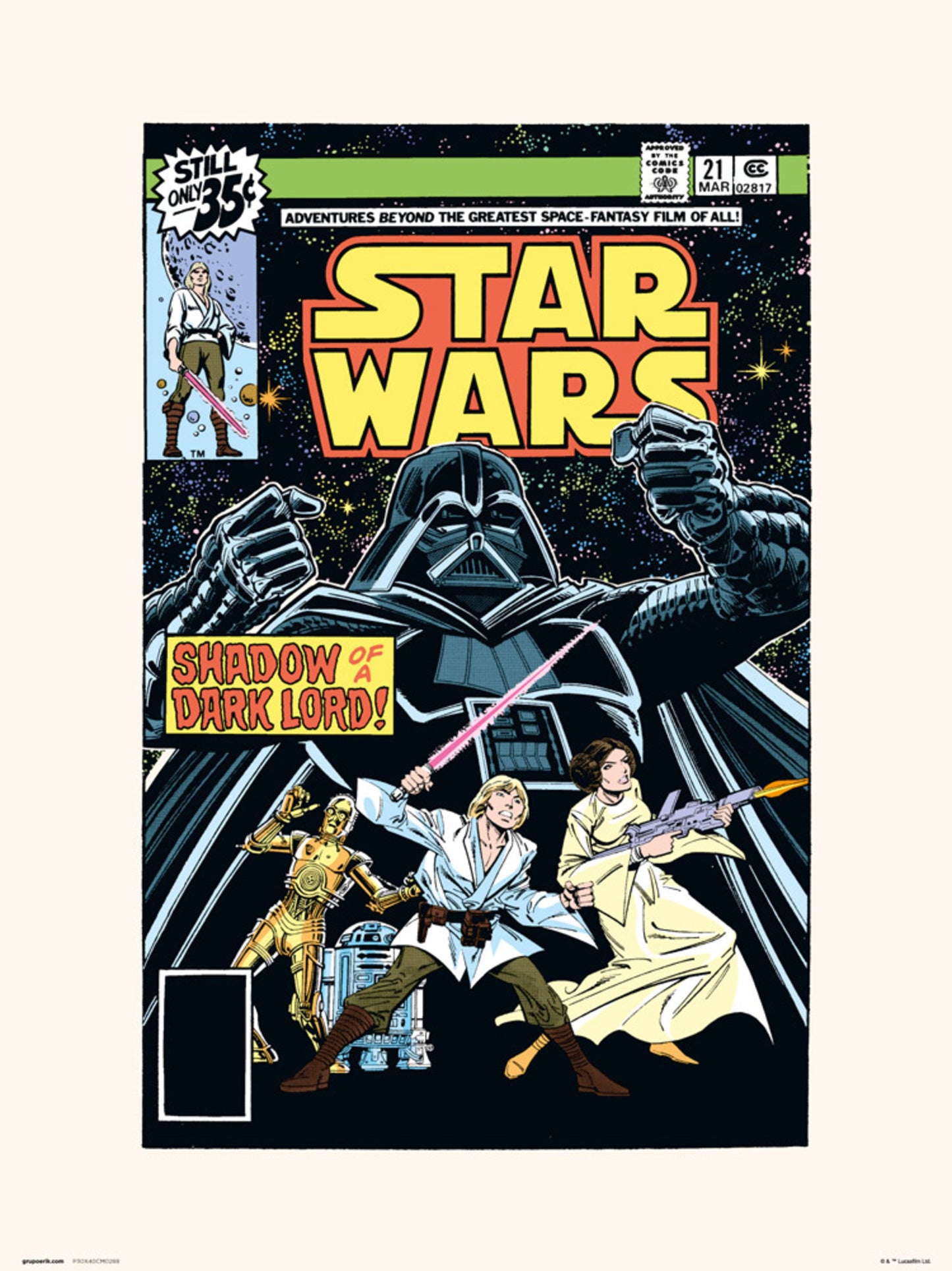Kunstdruk Star Wars 21 Shadow Of A Dark Lord 30x40cm
