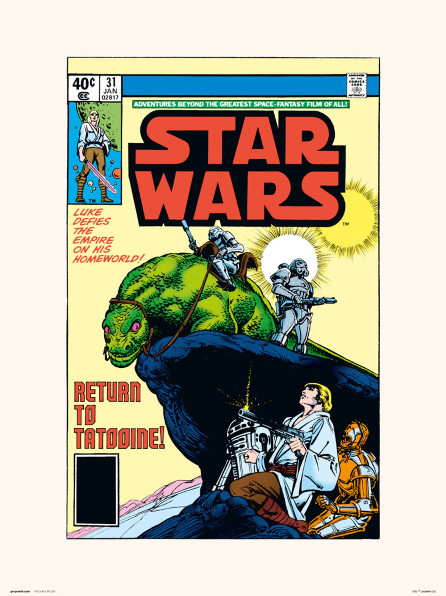 Kunstdruk Star Wars 31 Return To Tatooine 30x40cm