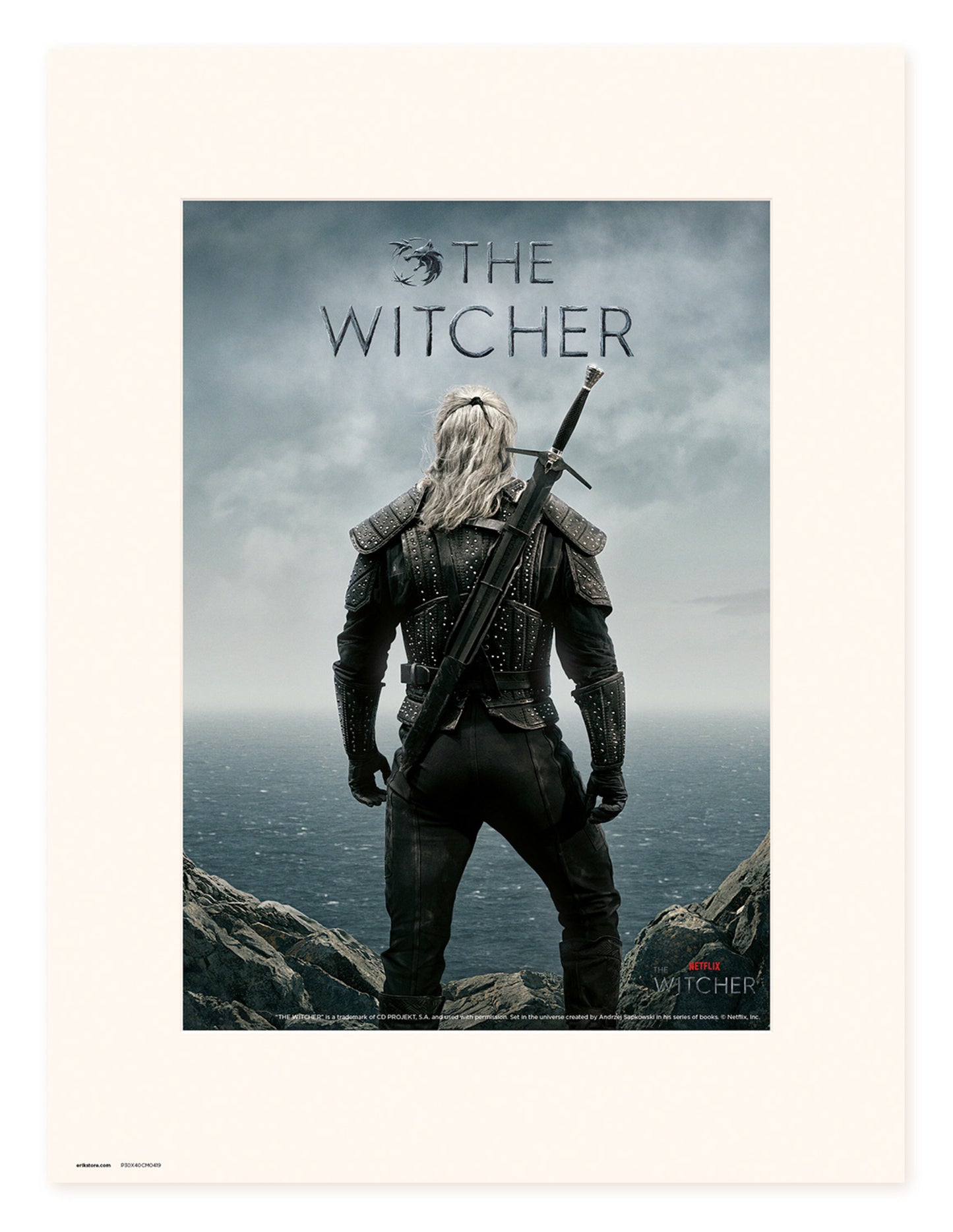 Kunstdruk The Witcher Backwards 30x40cm