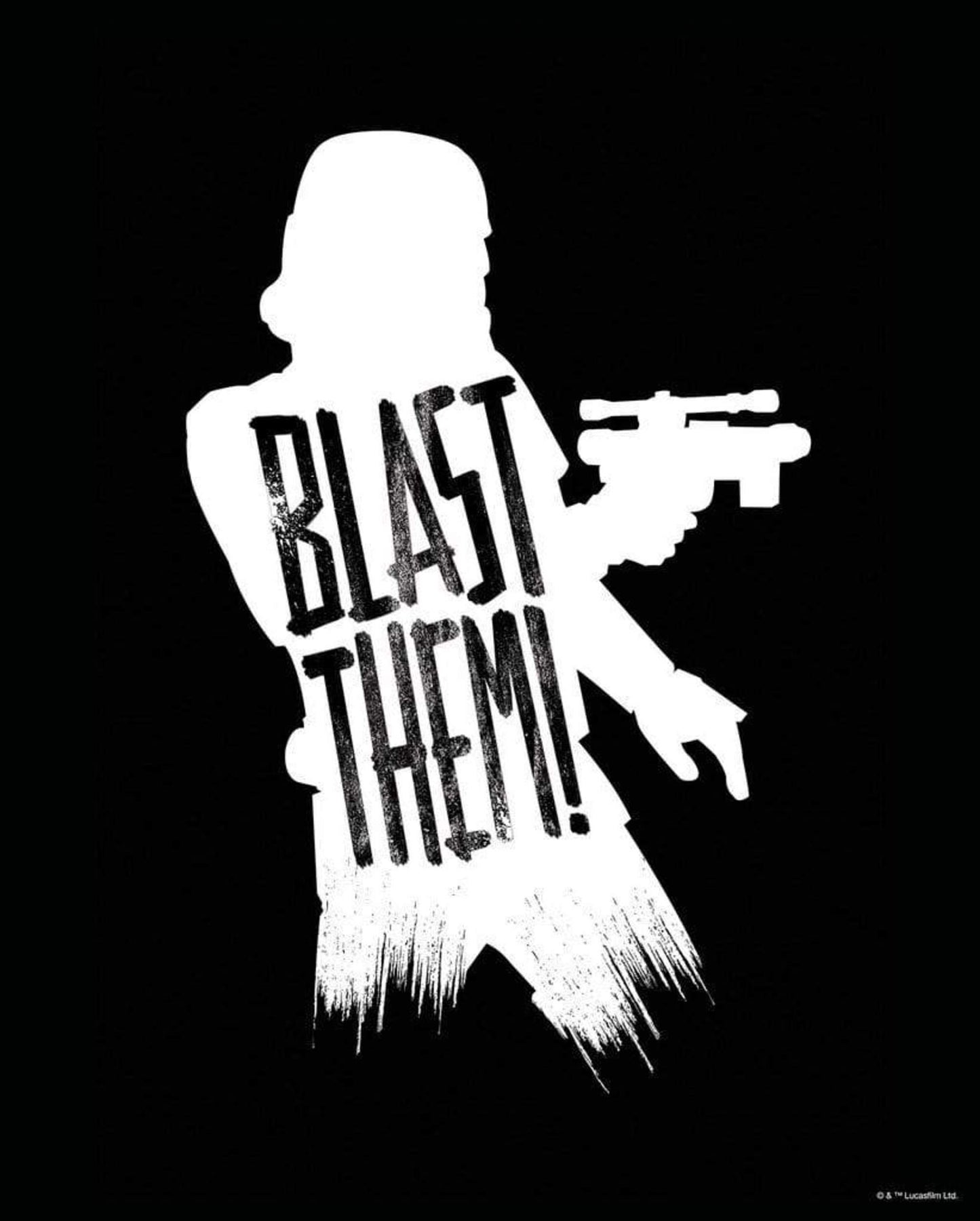 Kunstdruk Star Wars - Silhouette Quotes Stormtrooper 40x50cm