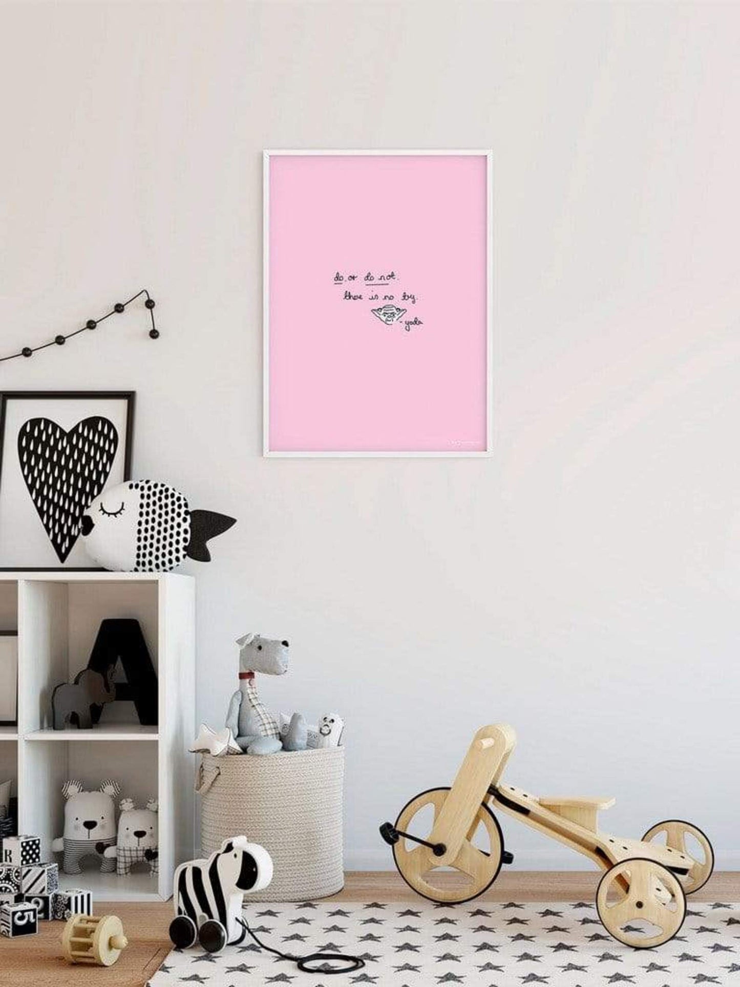 Kunstdruk Star Wars Quote Yoda Cute 30x40cm