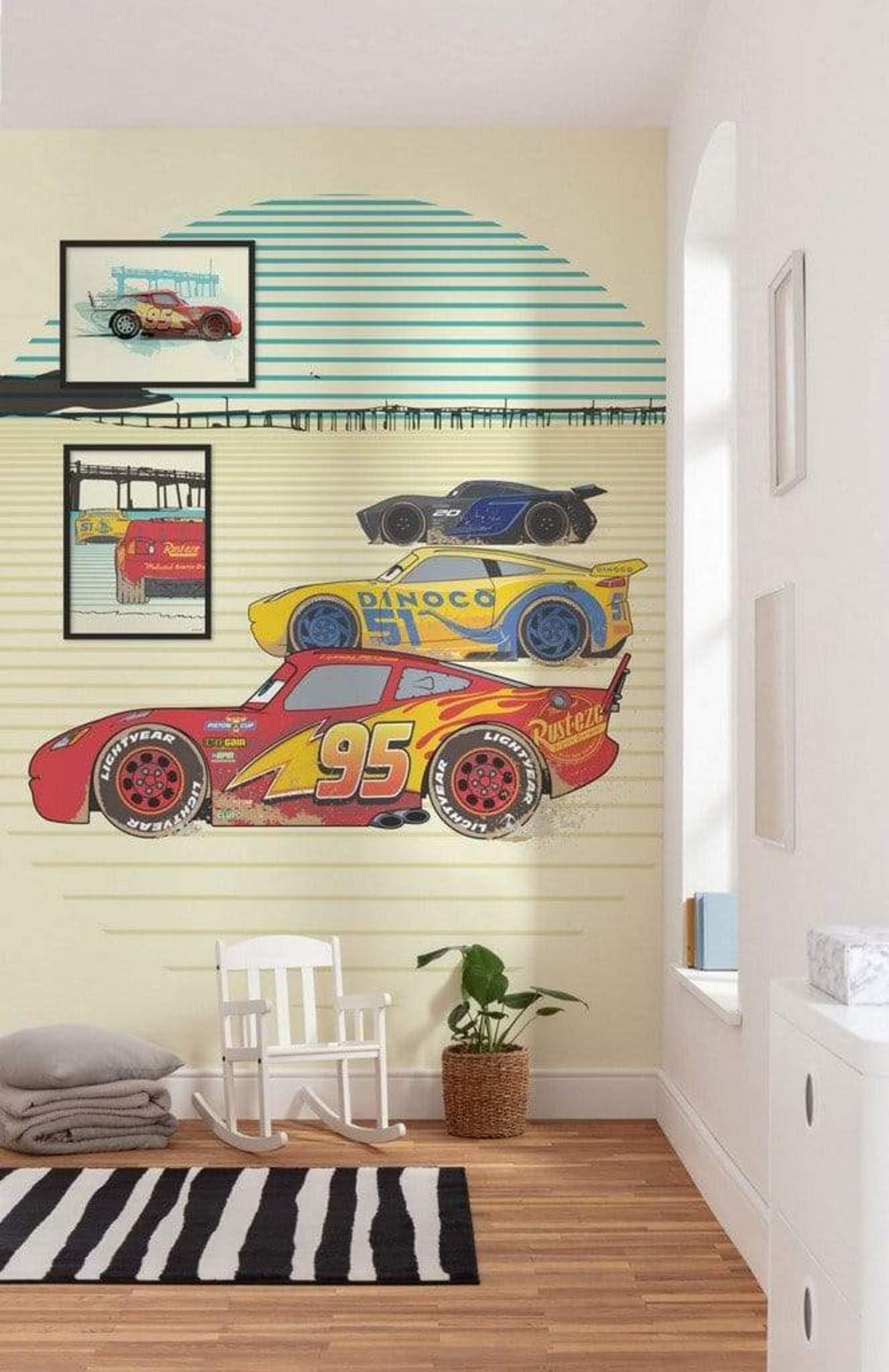 Kunstdruk Cars Lightning McQueen 50x40cm