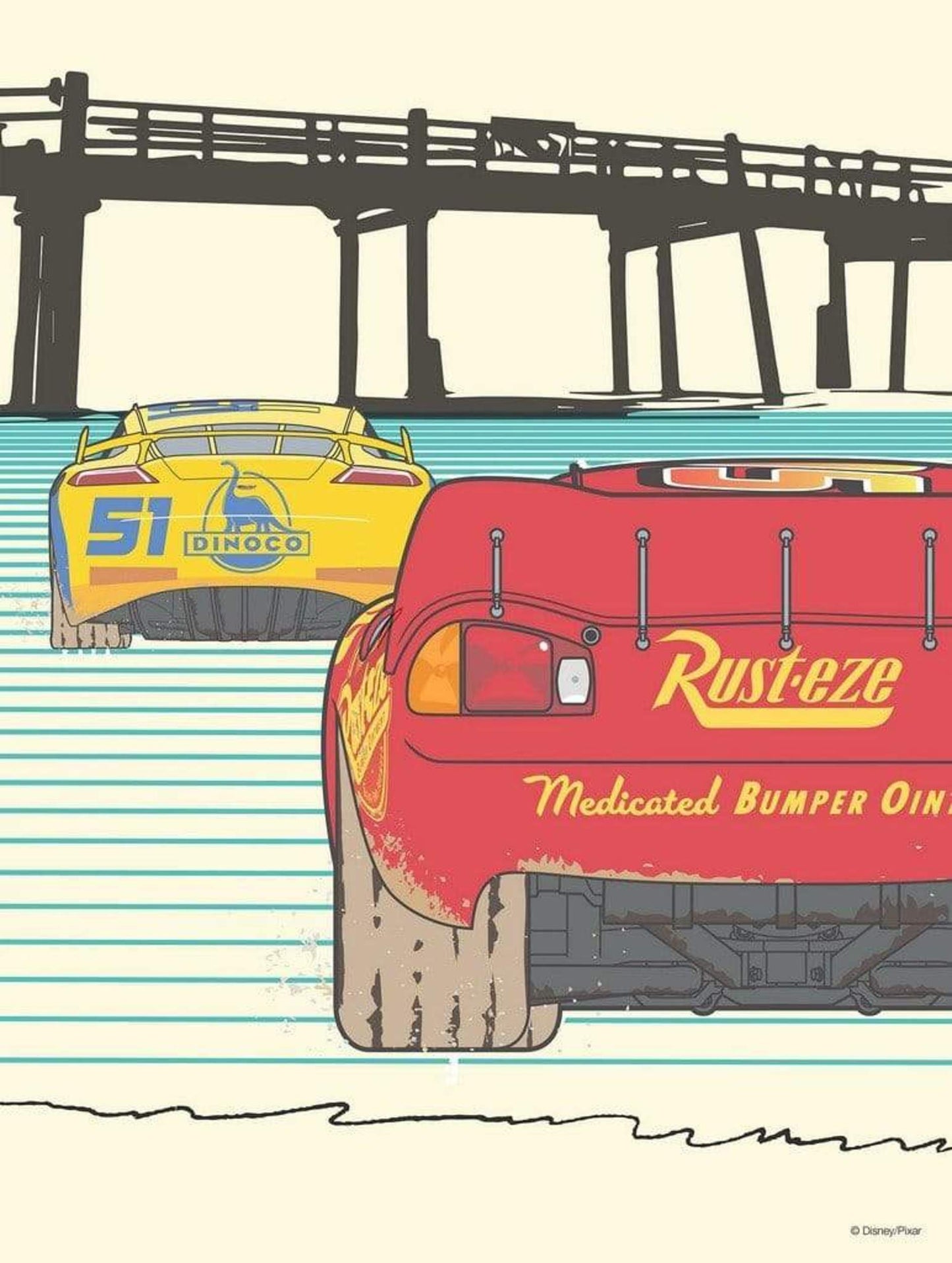 Kunstdruk Cars Strengthen Together 30x40cm