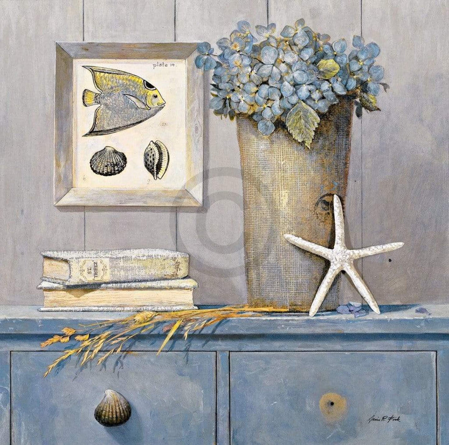 Kunstdruk Arnie Fisk - St. Tropez Botanical 50x50cm