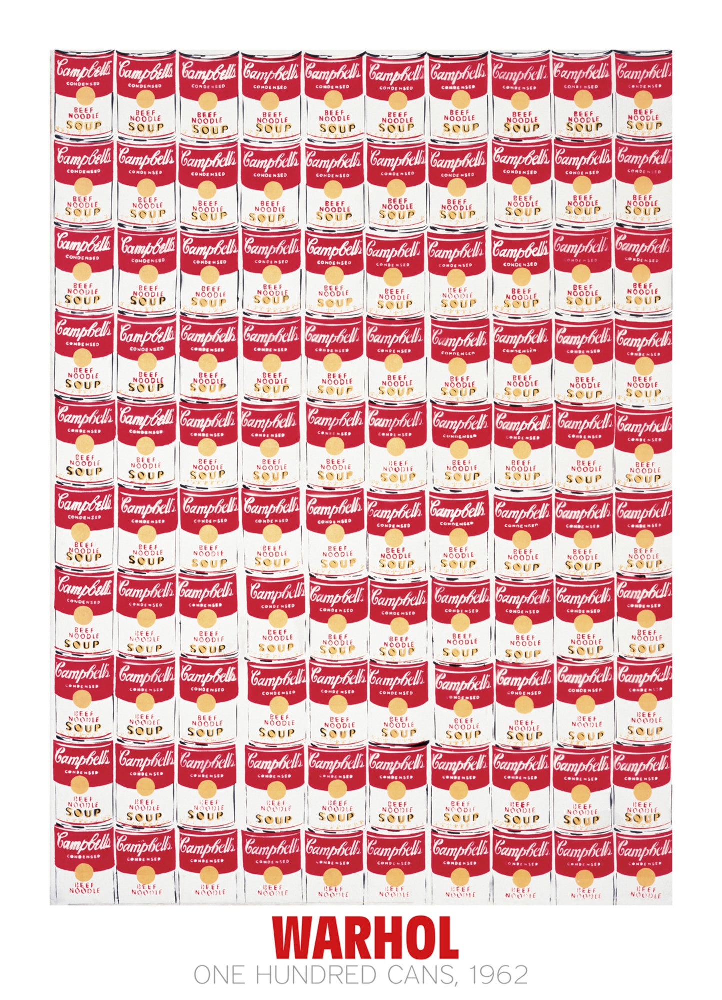 Kunstdruk Andy Warhol - One Hundred Cans 1962 65x90cm